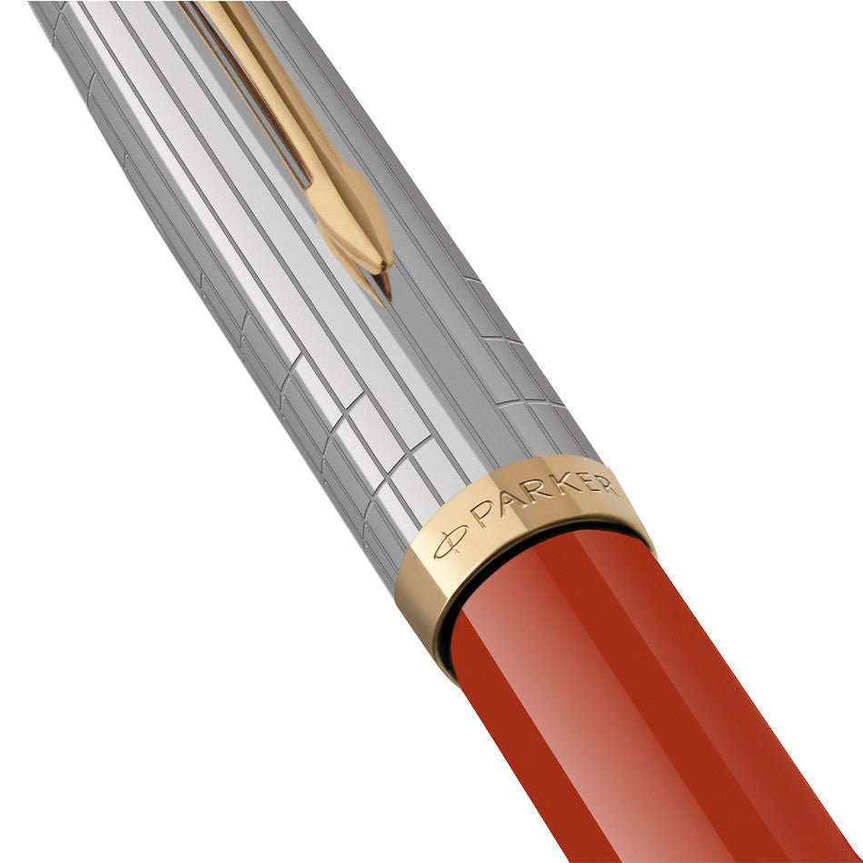 Parker 51 Fountain Pen Rage Red with Gold Trim