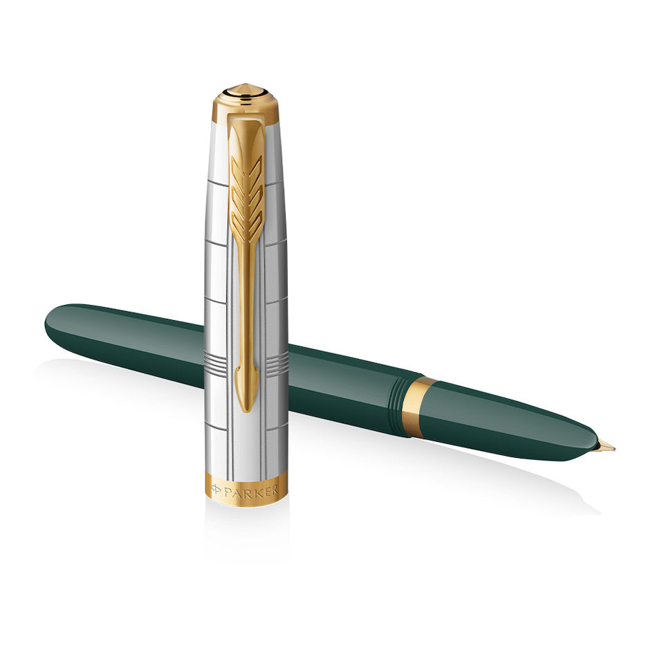 Parker 51 Fountain Pen Forest Green with Gold Trim