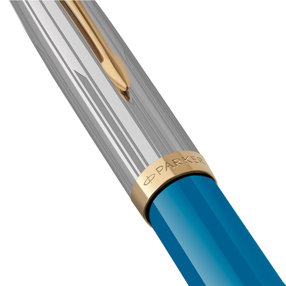 Parker 51 Fountain Pen Turquoise with Gold Trim