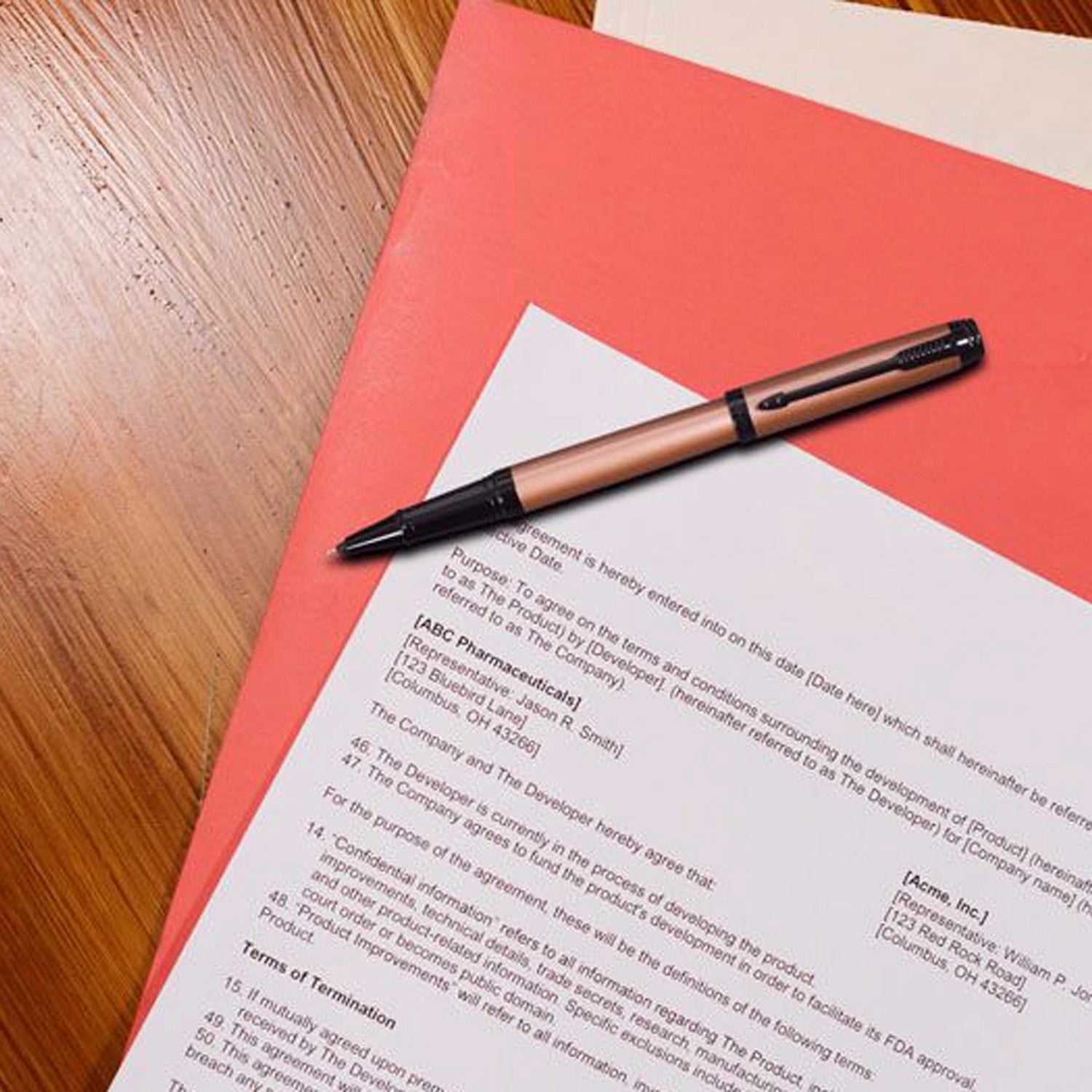 Parker Ambient Rose Gold Roller Ball Pen