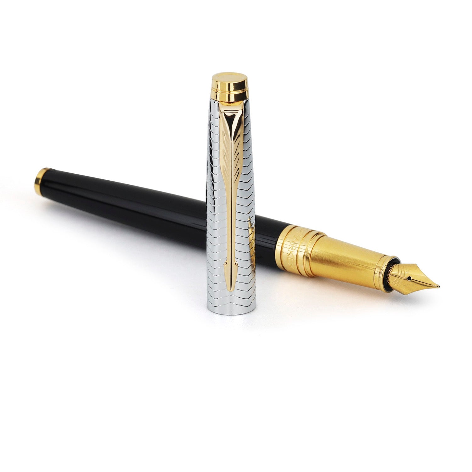 Parker Premium Aster Contemporary Black/Chrome GT Fountain Pen