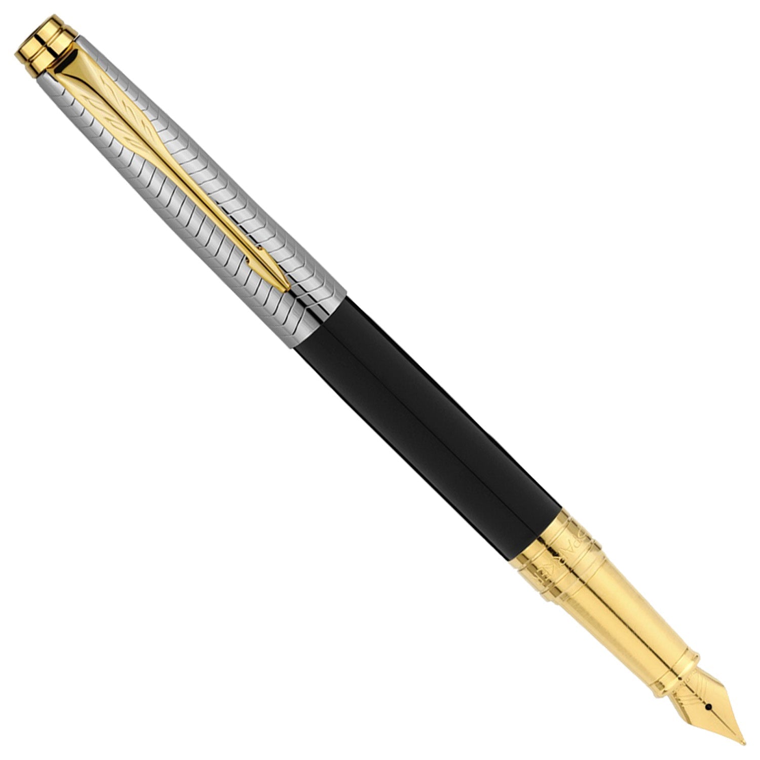 Parker Premium Aster Contemporary Black/Chrome GT Fountain Pen