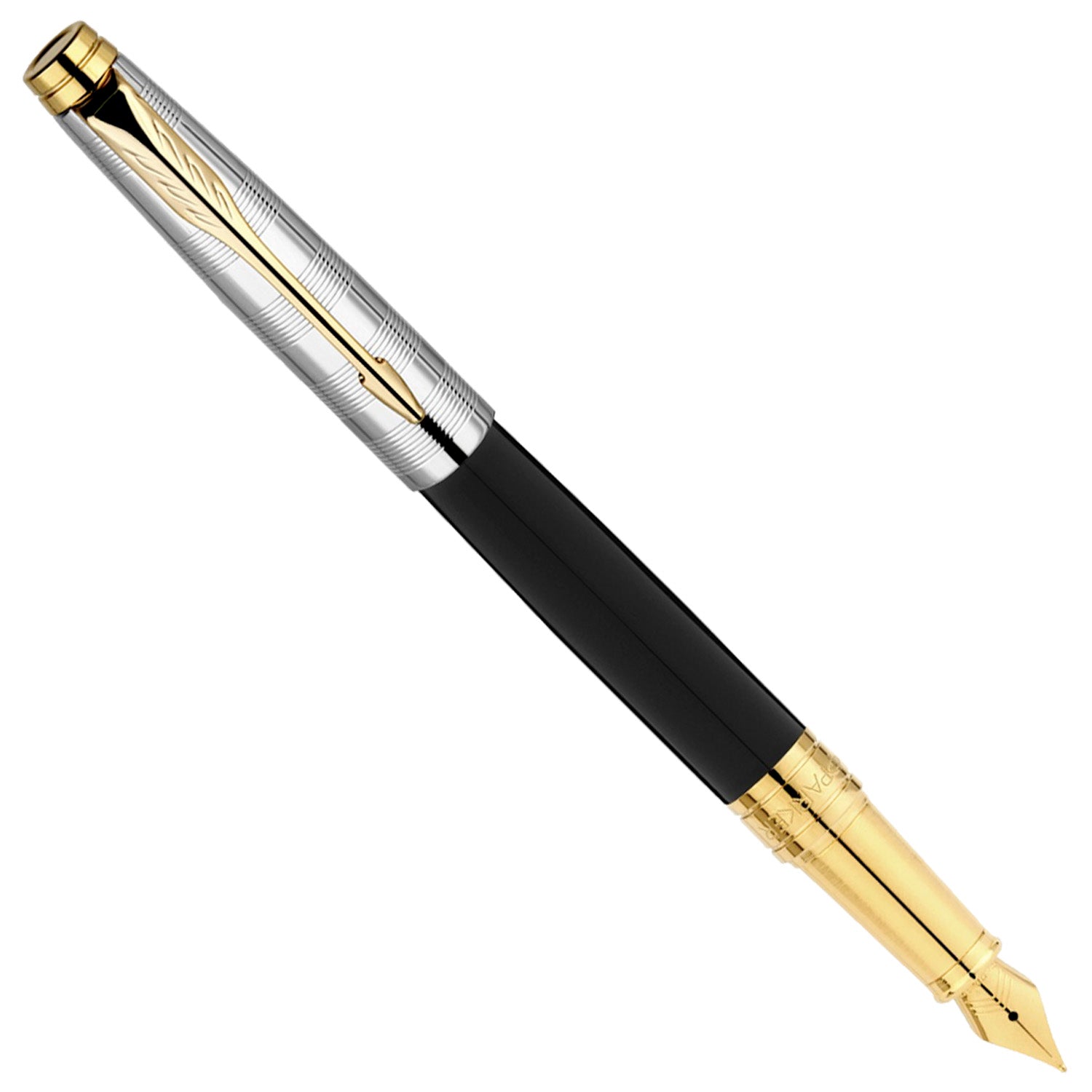 Parker Premium Aster Deluxe Black/Chrome GT Fountain Pen