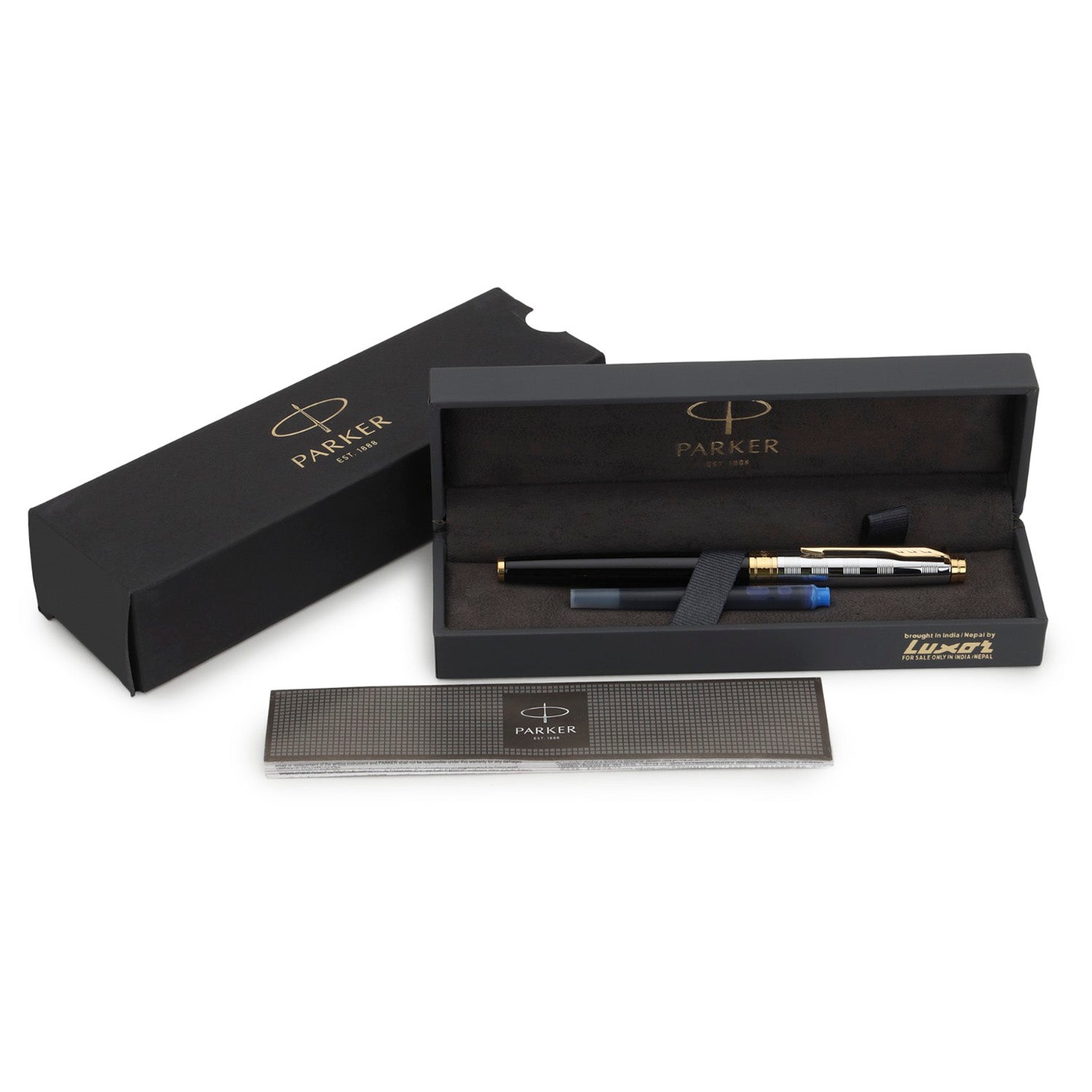 Parker Premium Aster Deluxe Black/Chrome GT Fountain Pen