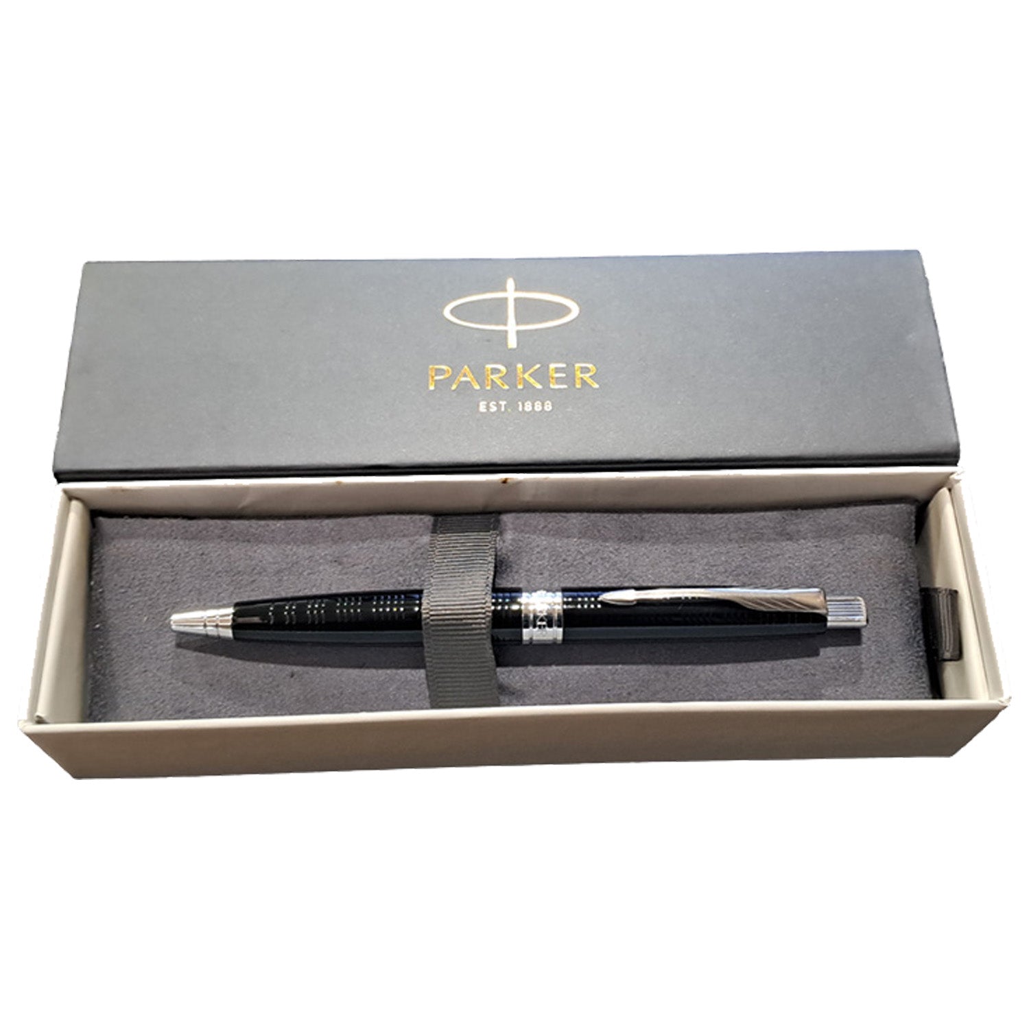 Parker Premium Aster Ring Lacquer Black CT Ballpoint Pen