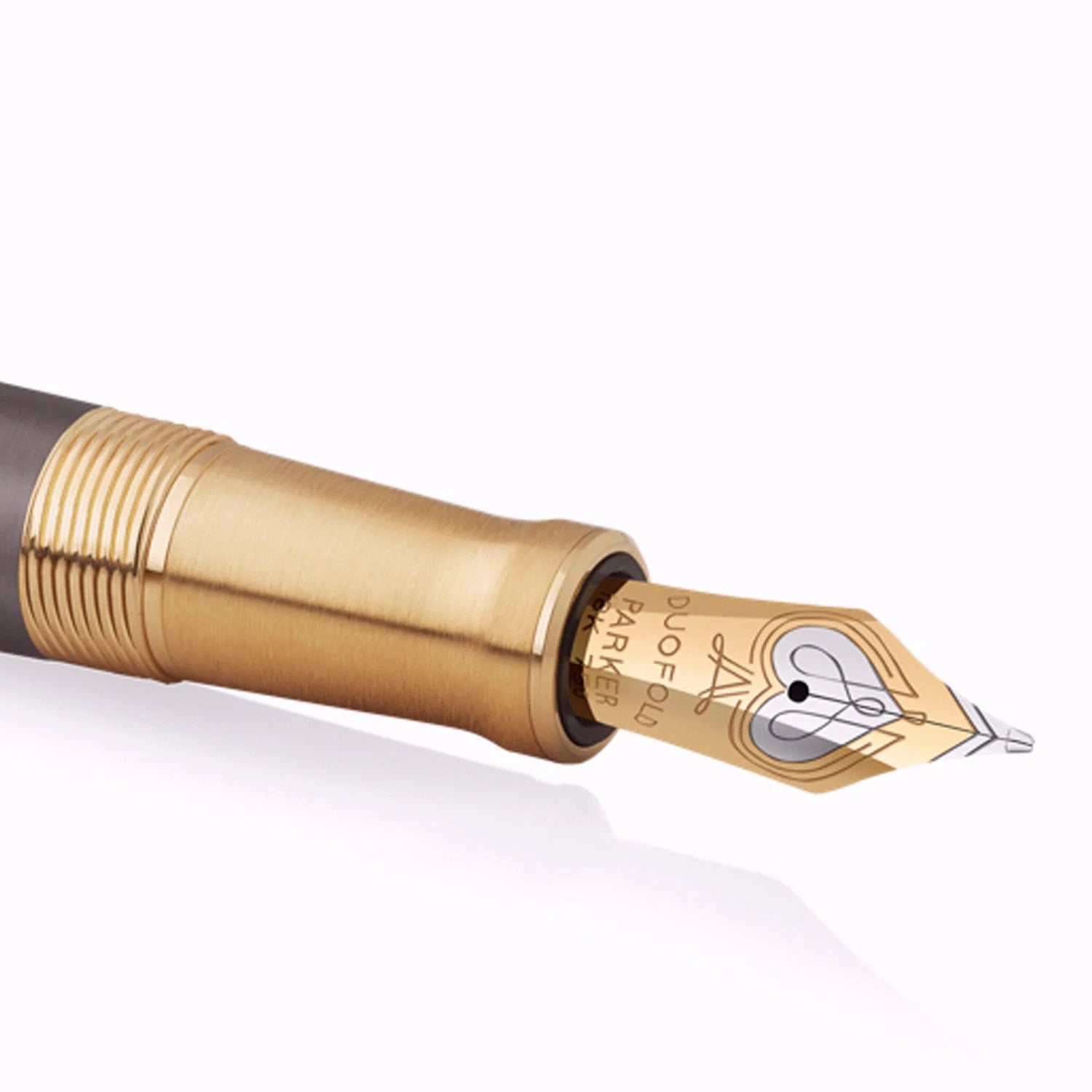 Parker Duofold Pioneers Collection Fountain Pen Grey with Gold Trim Fine