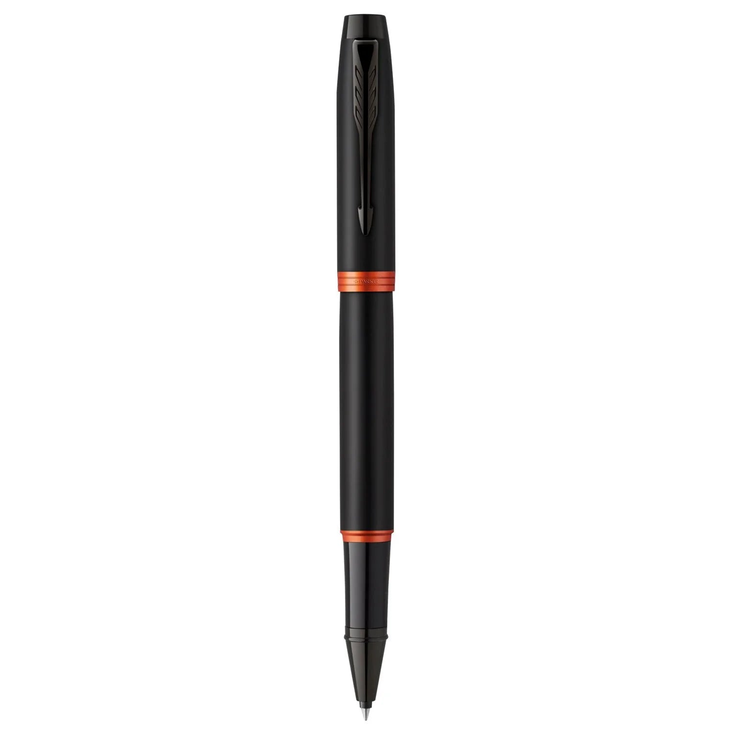 Parker IM Vibrant Rings Rollerball Pen Black & Flame Orange