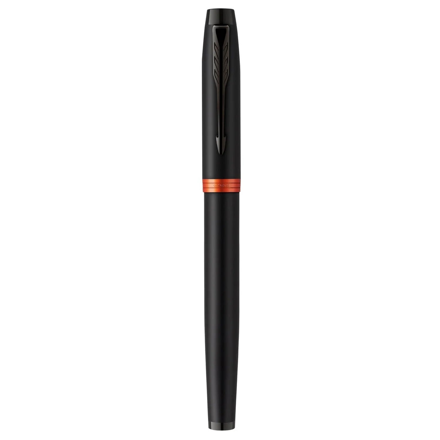 Parker IM Vibrant Rings Rollerball Pen Black & Flame Orange