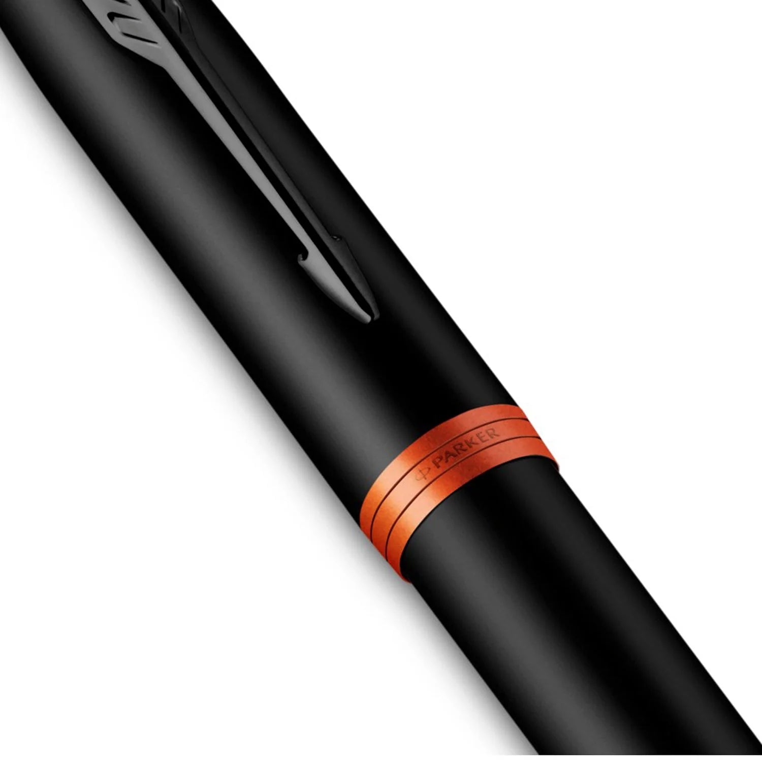Parker IM Vibrant Rings Rollerball Pen Black & Flame Orange