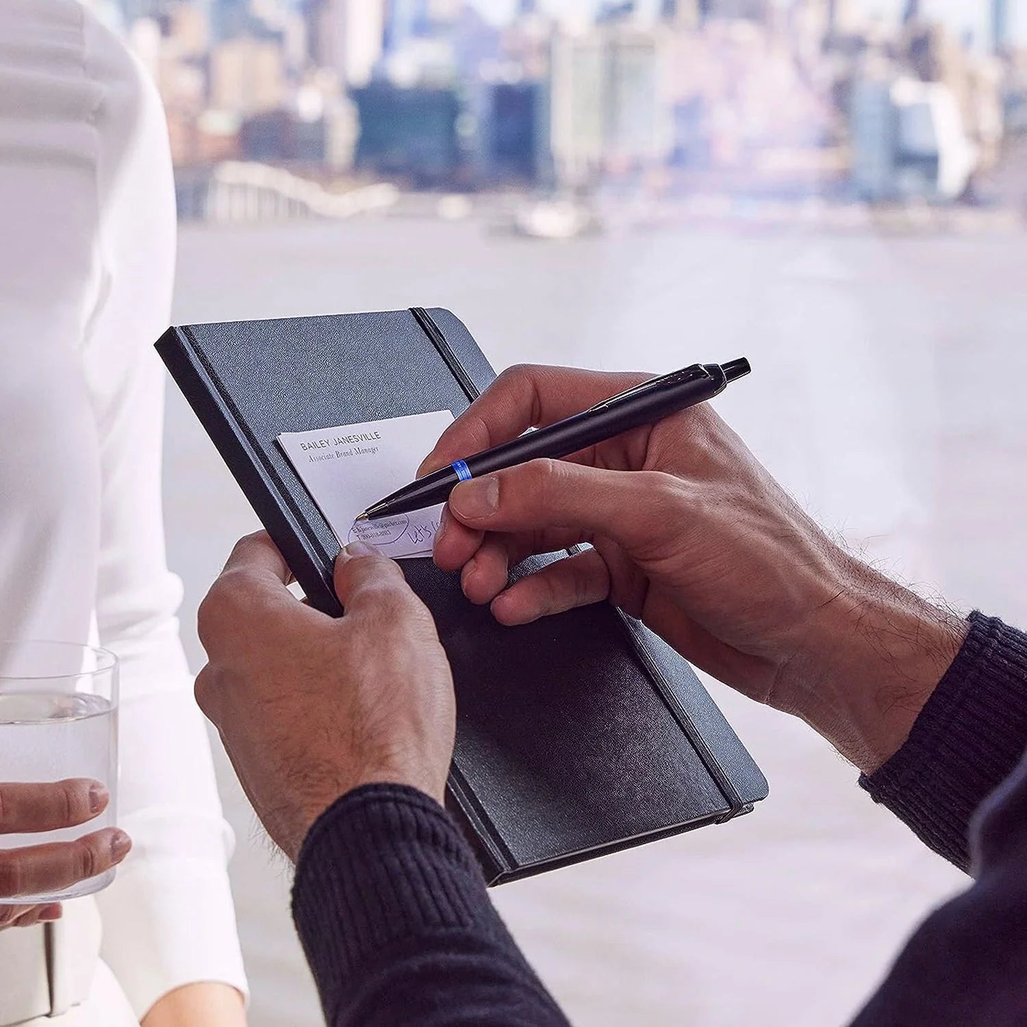 Parker IM Vibrant Rings Ballpoint Pen Black & Marine Blue