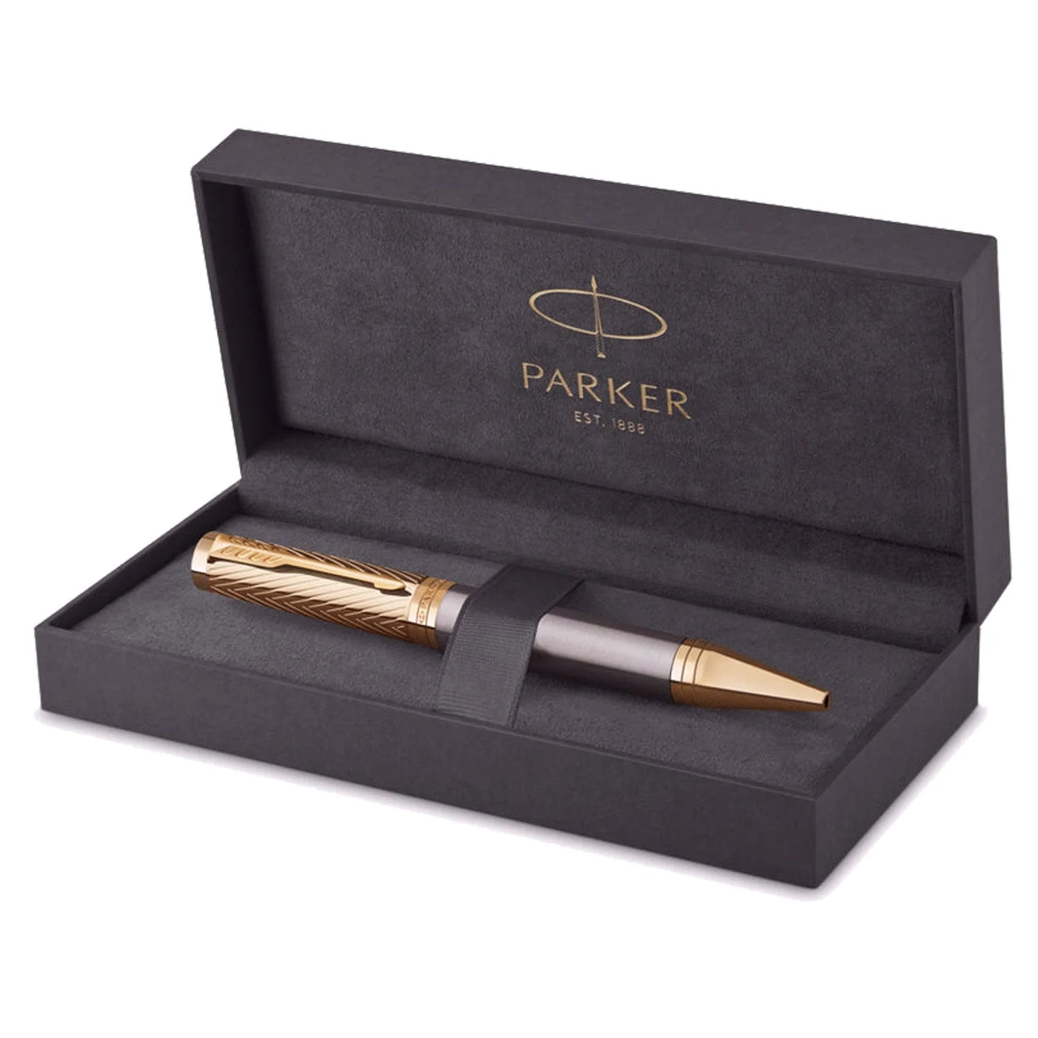 Parker Ingenuity Pioneers Collection Ballpoint Pen Grey with Gold Trim