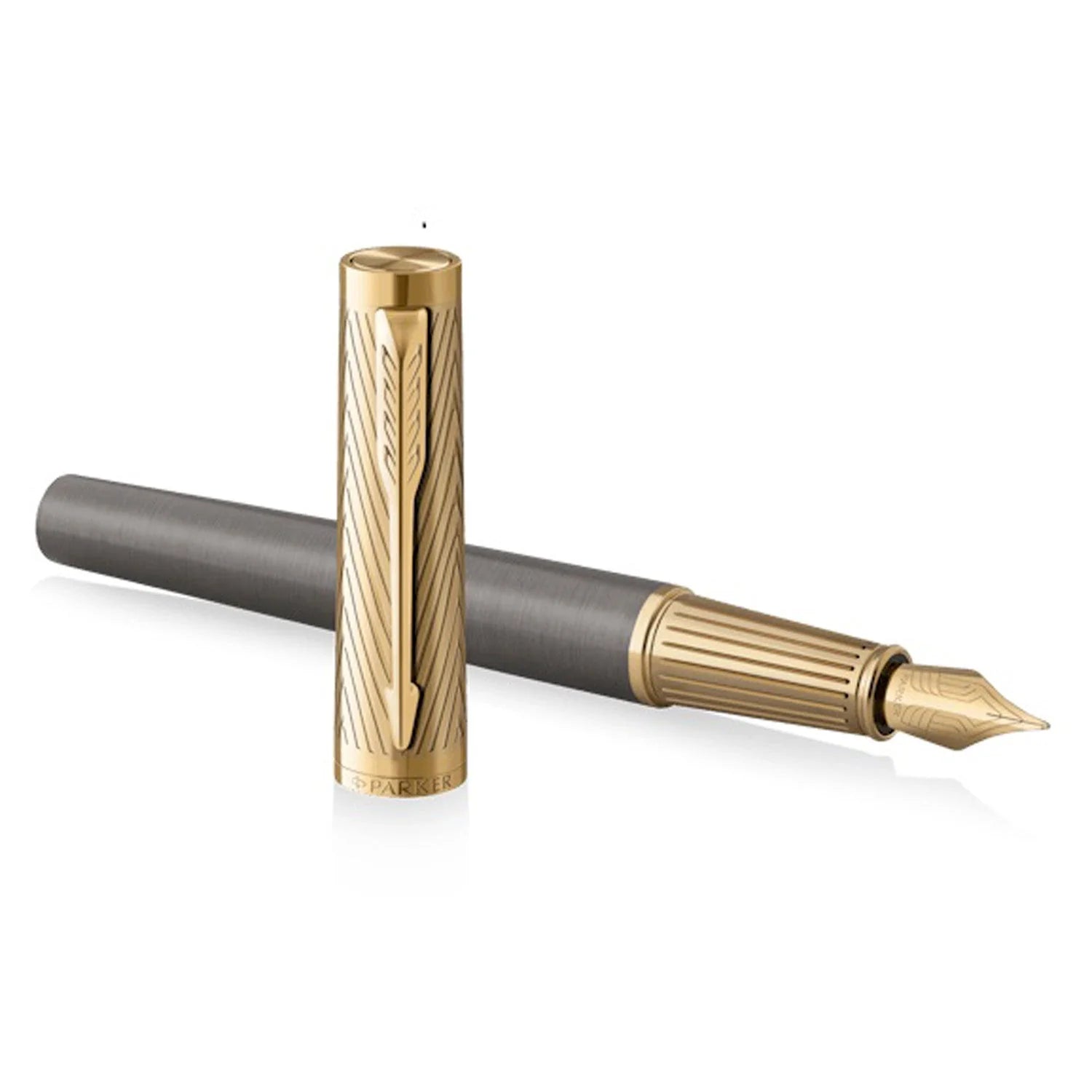 Parker Ingenuity Pioneers Collection Fountain Pen Grey with Gold Trim