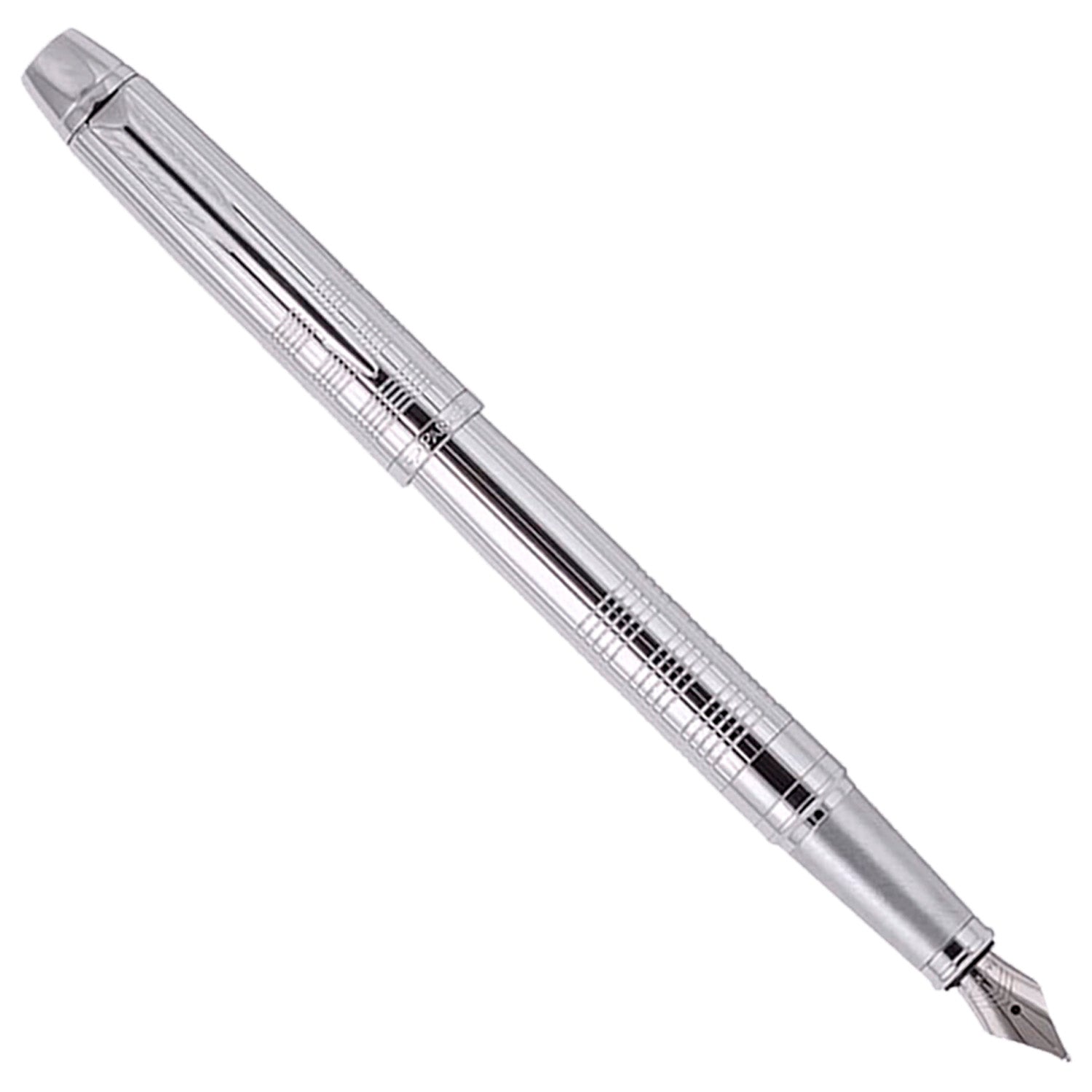 Parker Premium Odyssey Shiny Chrome Chiselled CT Fountain Pen