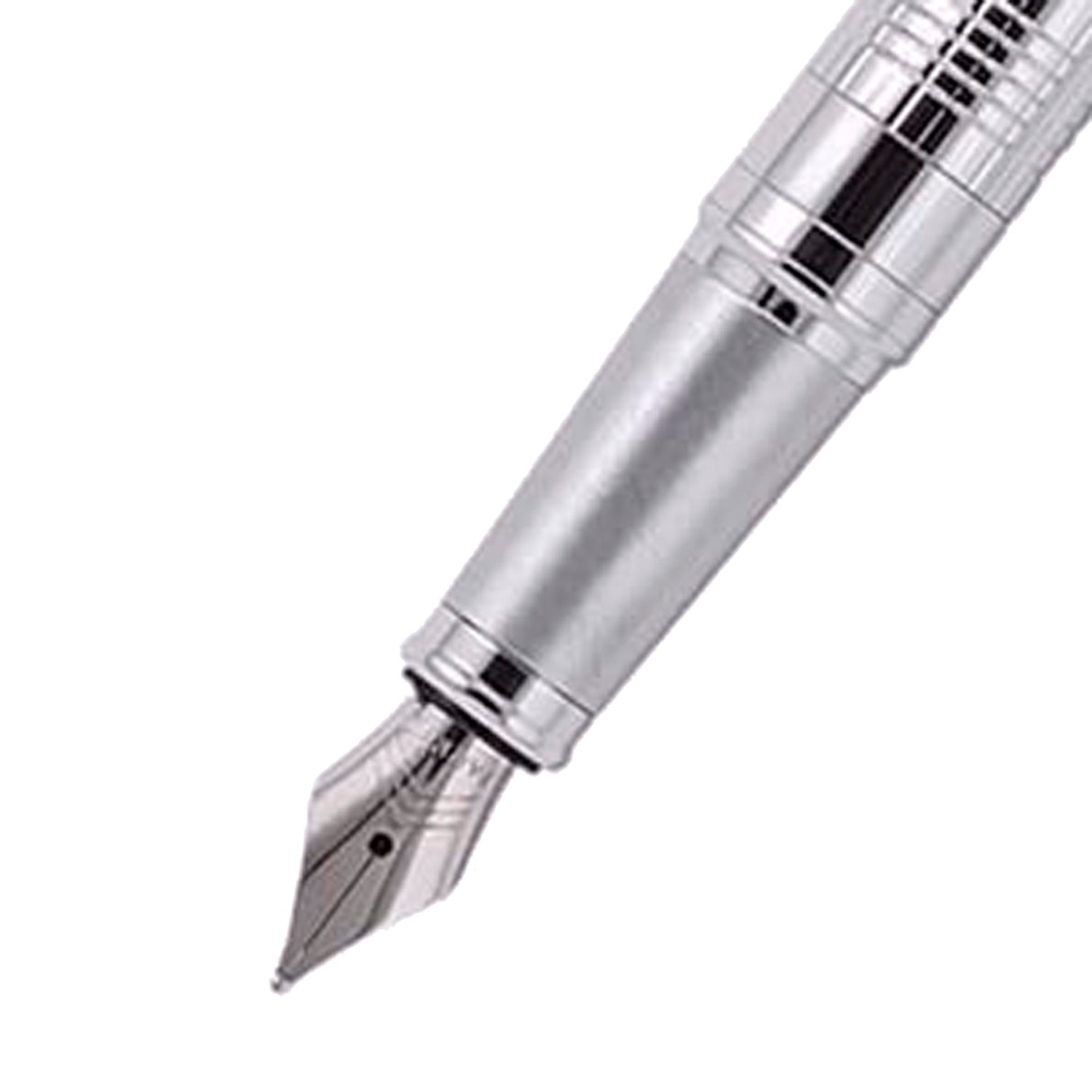 Parker Premium Odyssey Shiny Chrome Chiselled CT Fountain Pen