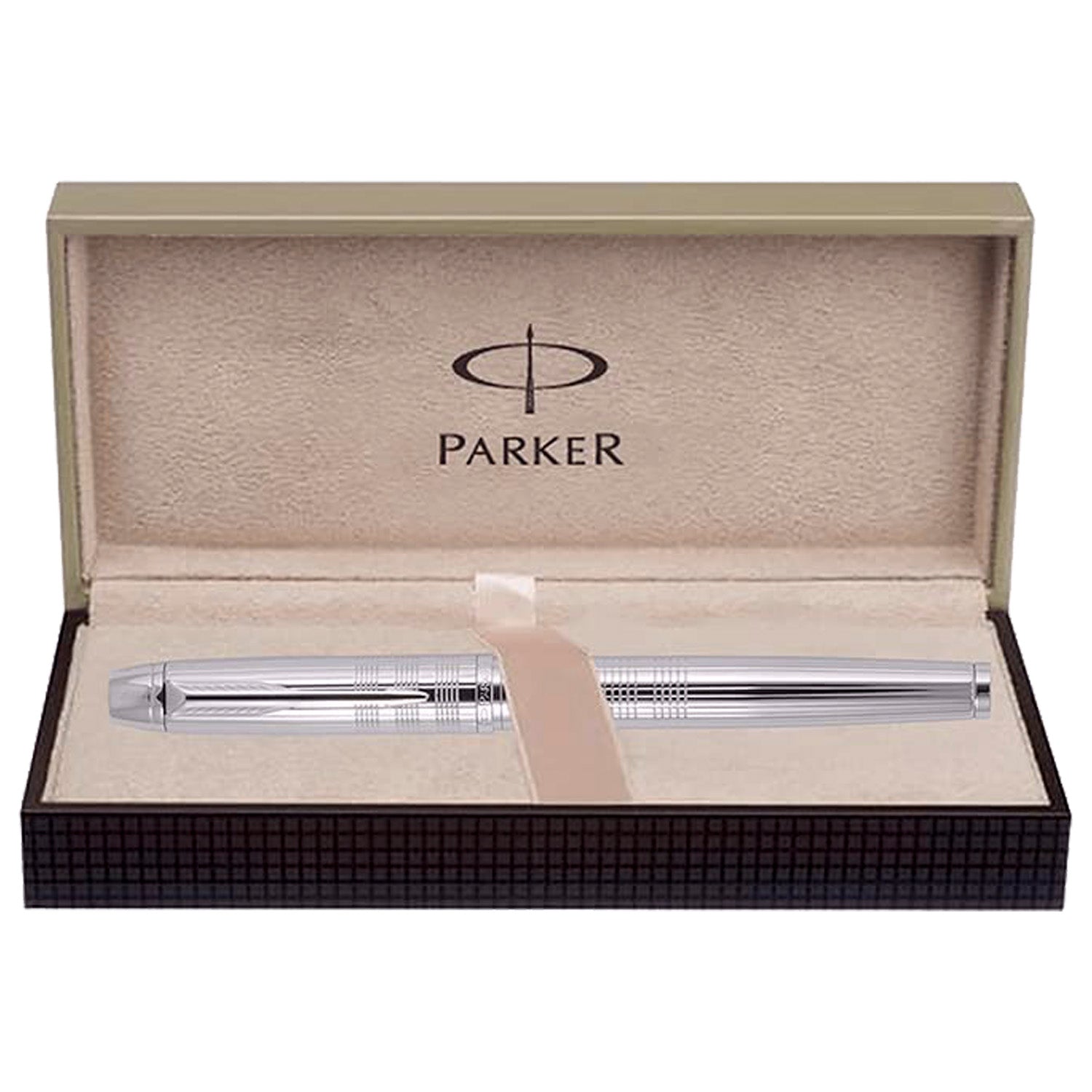 Parker Premium Odyssey Shiny Chrome Chiselled CT Fountain Pen