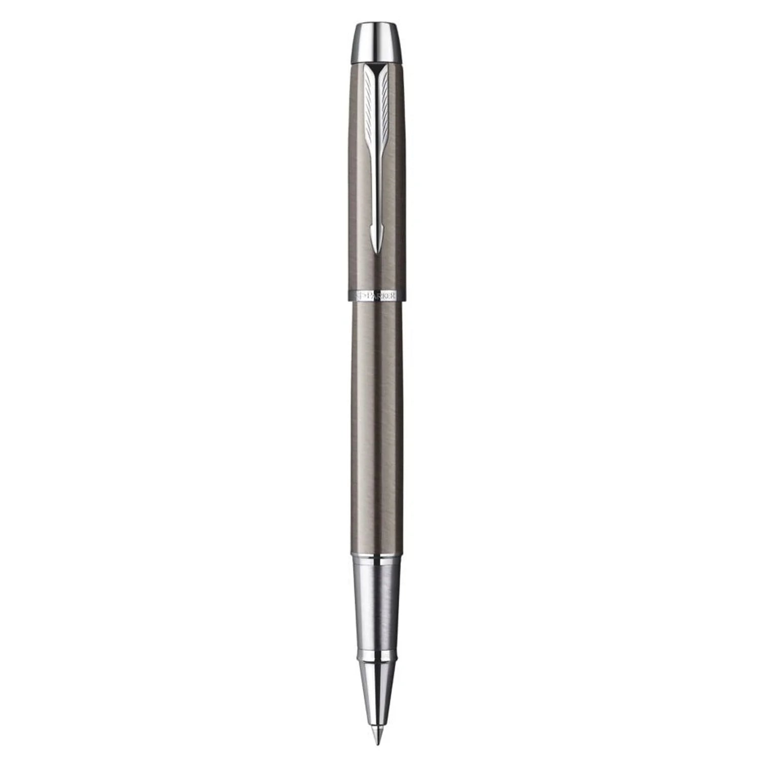 Parker IM Rollerball Pen Brushed Metal with Chrome Trim