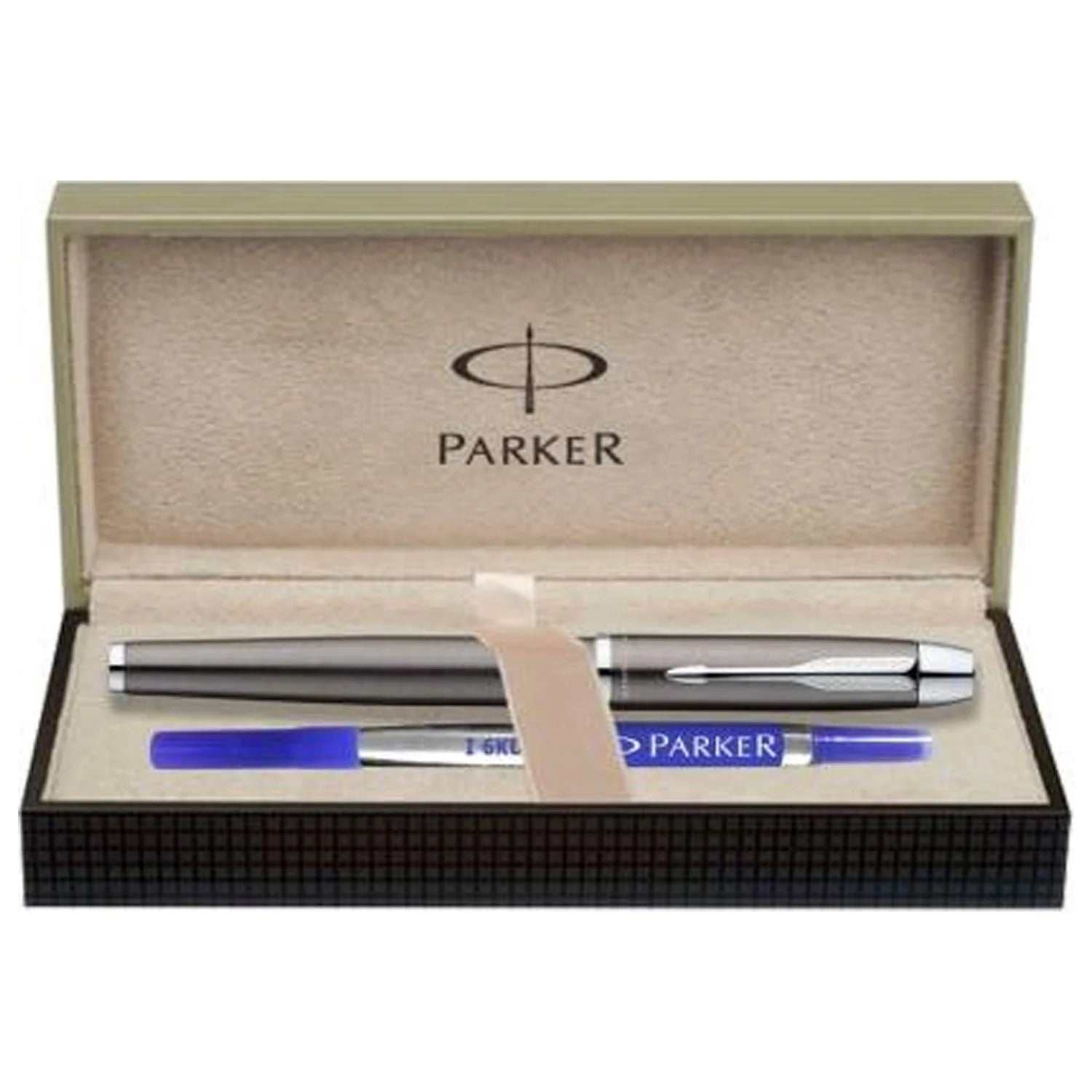 Parker IM Rollerball Pen Brushed Metal with Chrome Trim