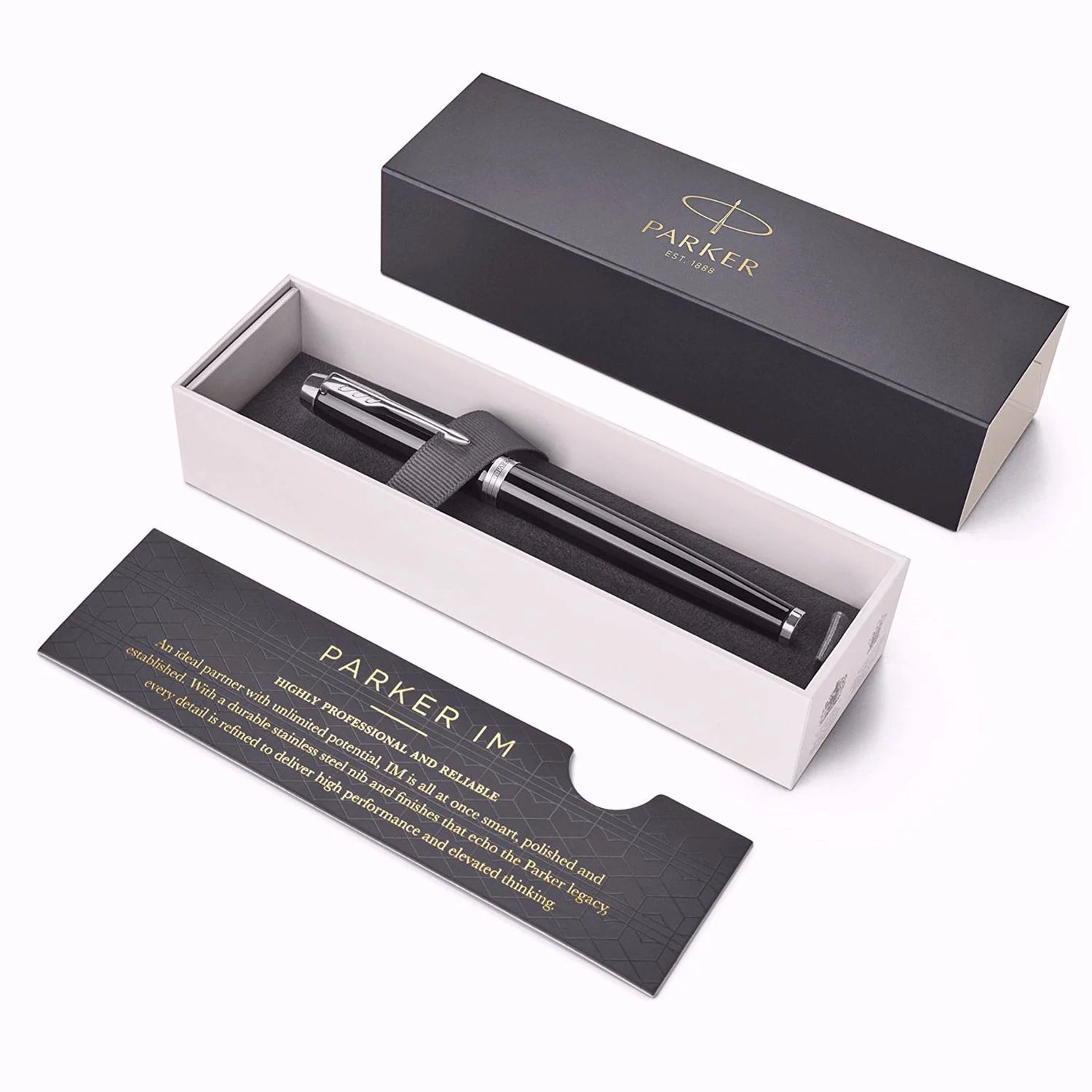 Parker IM Rollerball Pen Matt Black with Chrome Trim