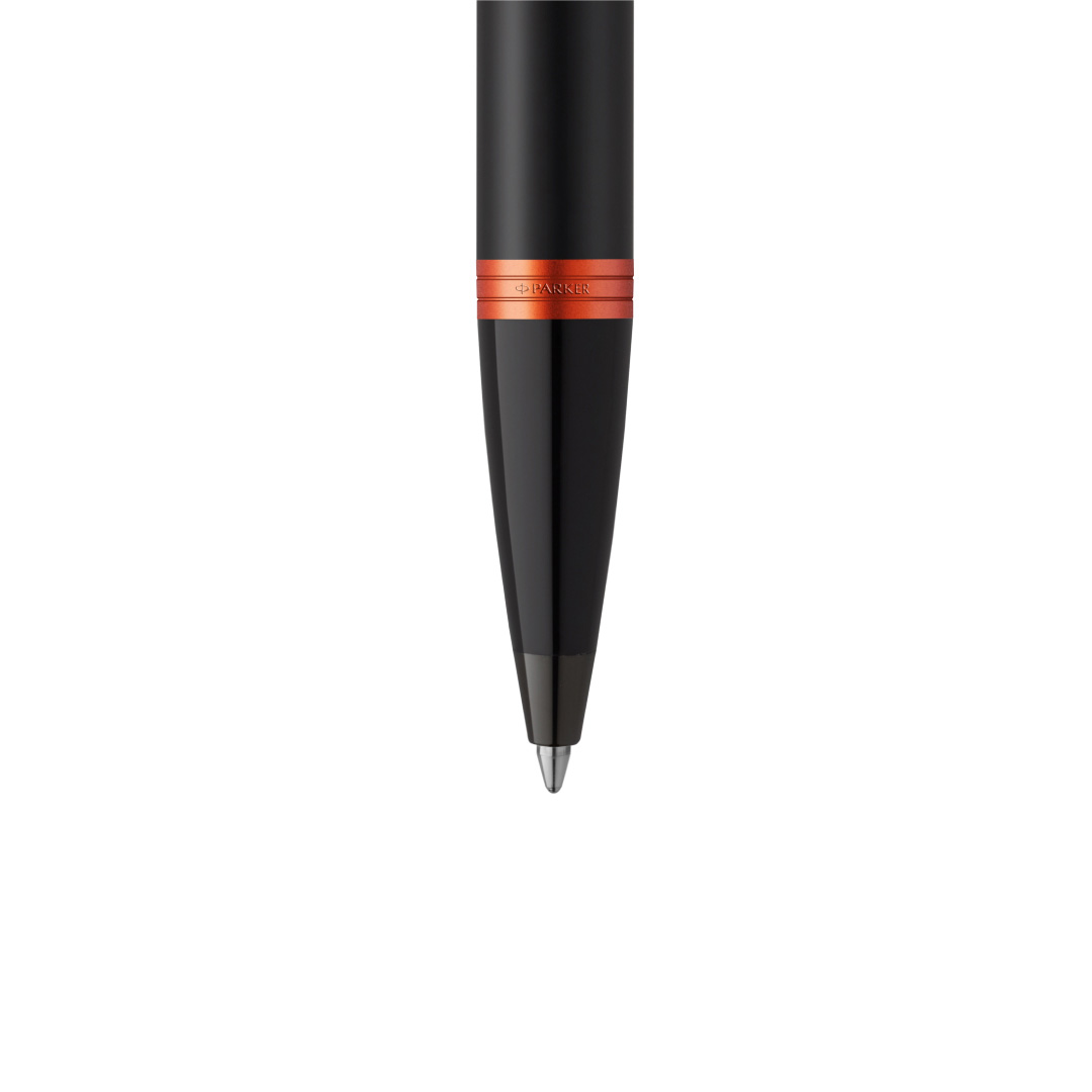 Parker IM Vibrant Rings Ballpoint Pen Black & Flame Orange