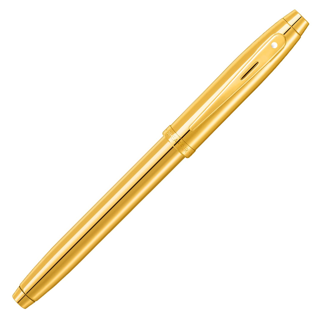 Sheaffer 100 Fountain Pen PVD Gold With PVD Gold Trim