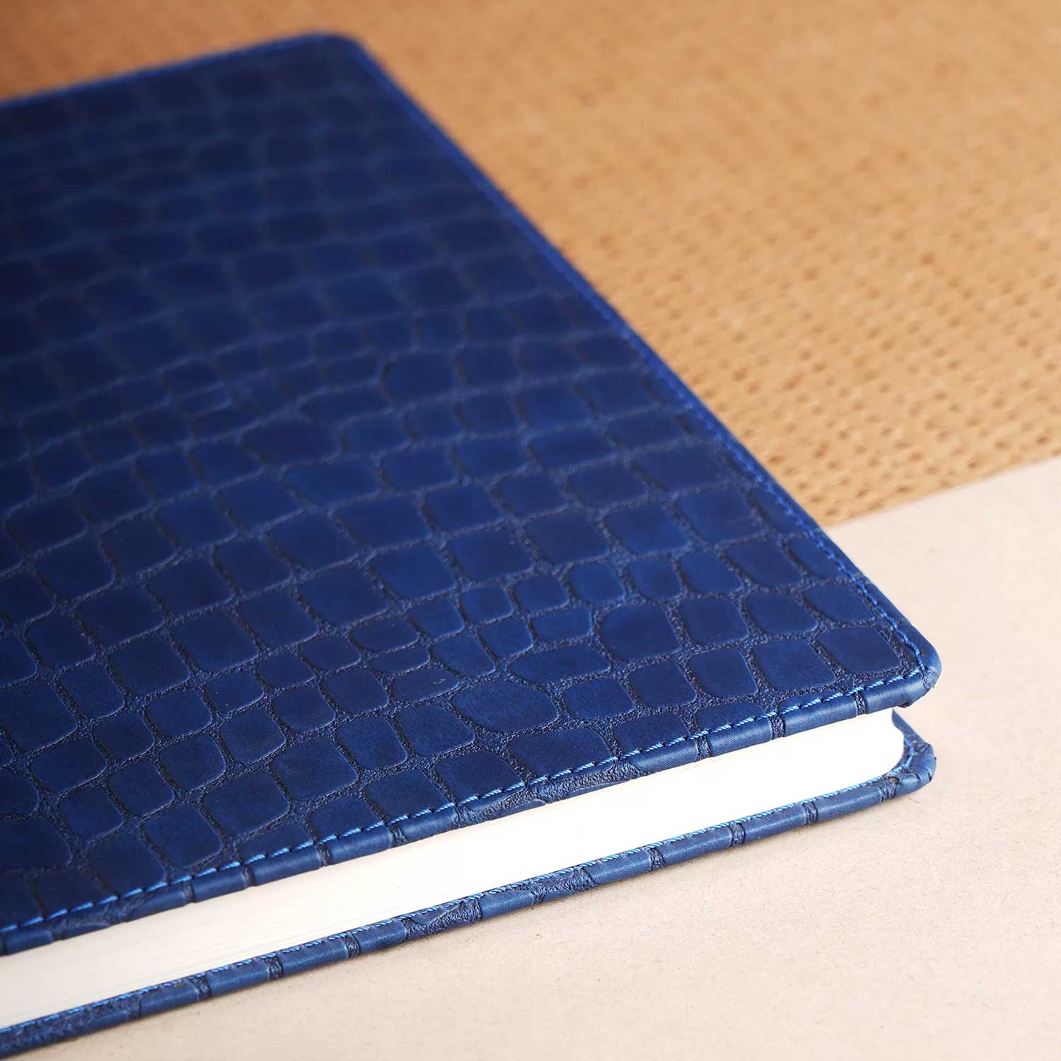 Scholar Croco Blue Notebook - A5, Ruled