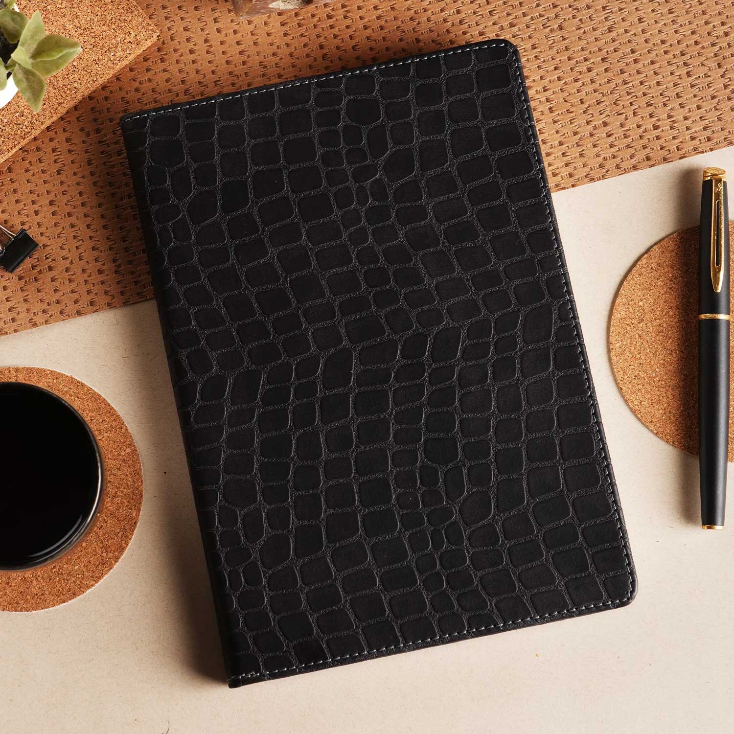Scholar Croco Grey Notebook - A5, Ruled