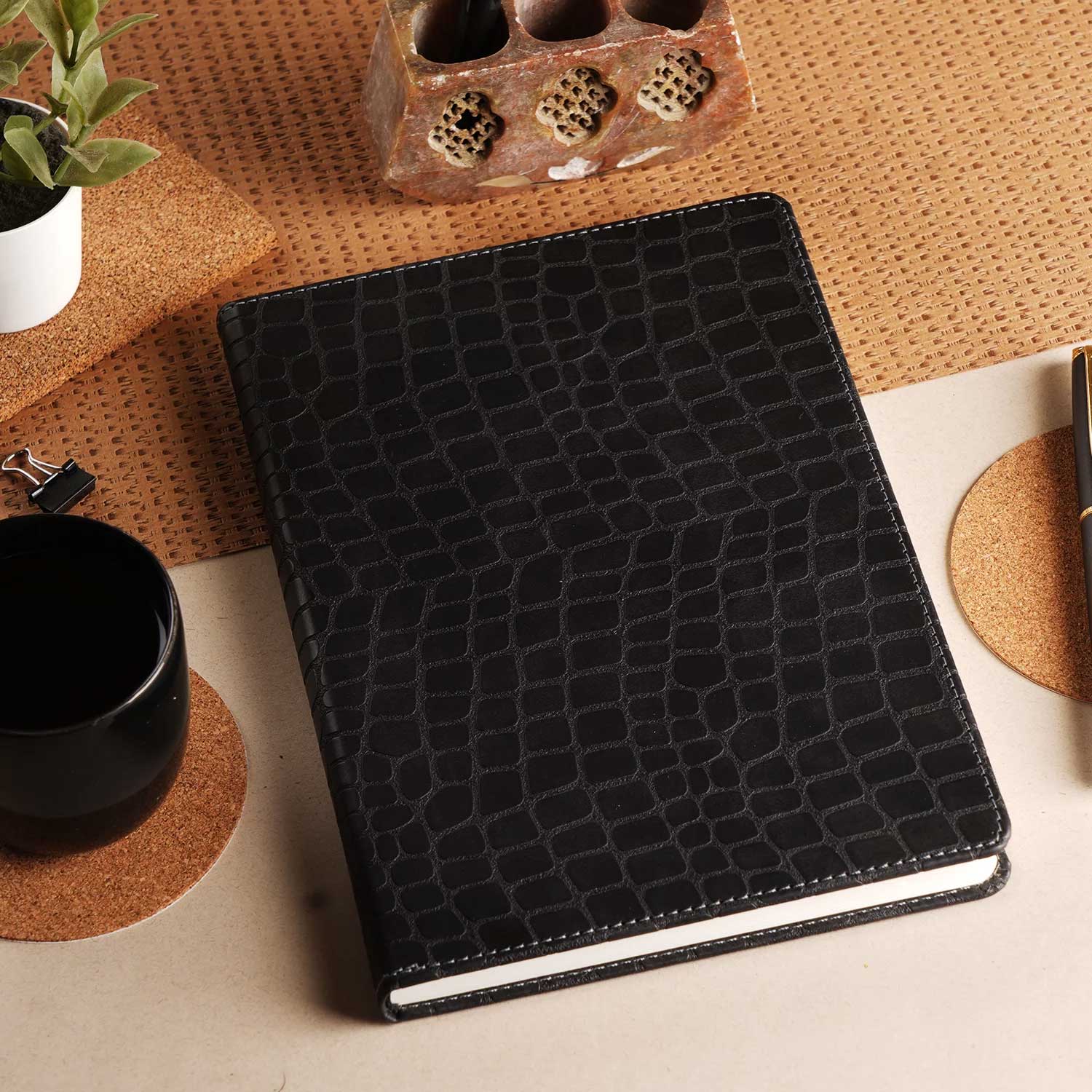 Scholar Croco Grey Notebook - A5, Ruled