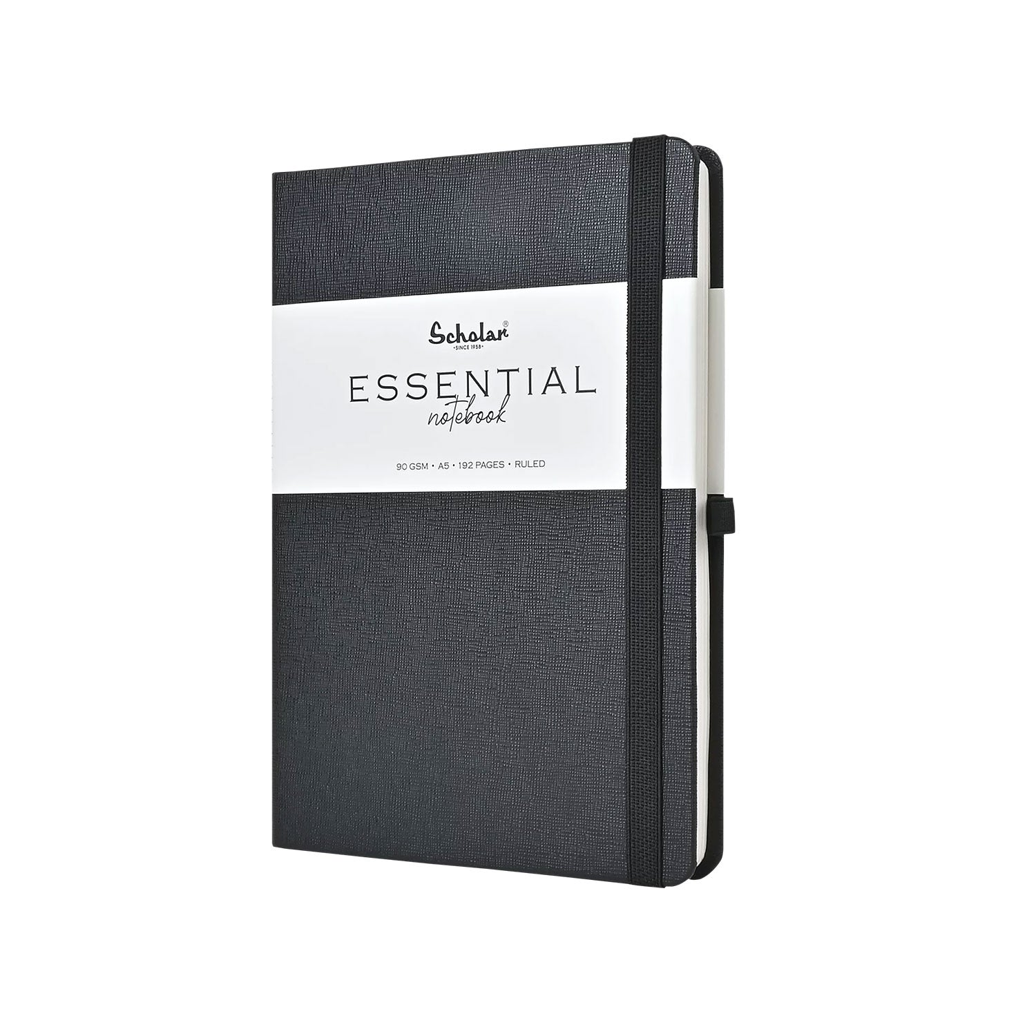 Scholar Essential Black Notebook - A5, Ruled