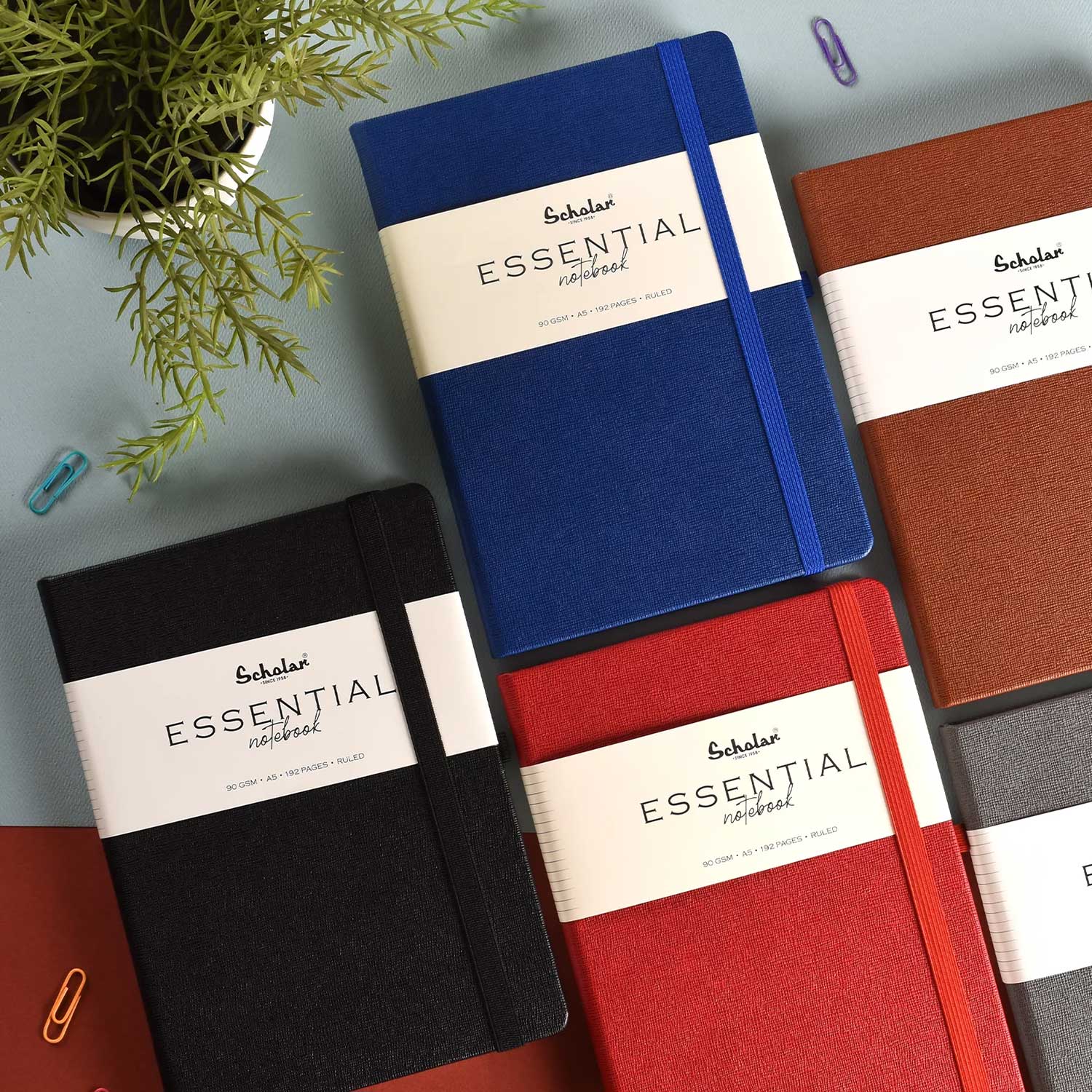 Scholar Essential Black Notebook - A5, Ruled