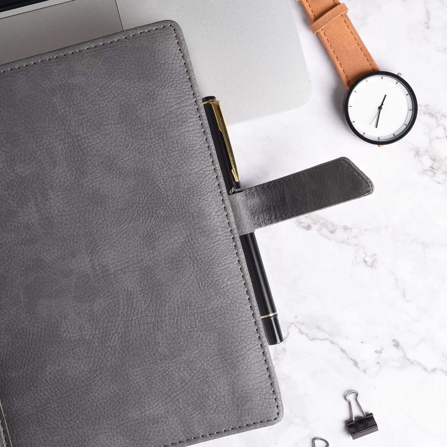 Scholar Folio Grey Notebook - A5, Ruled