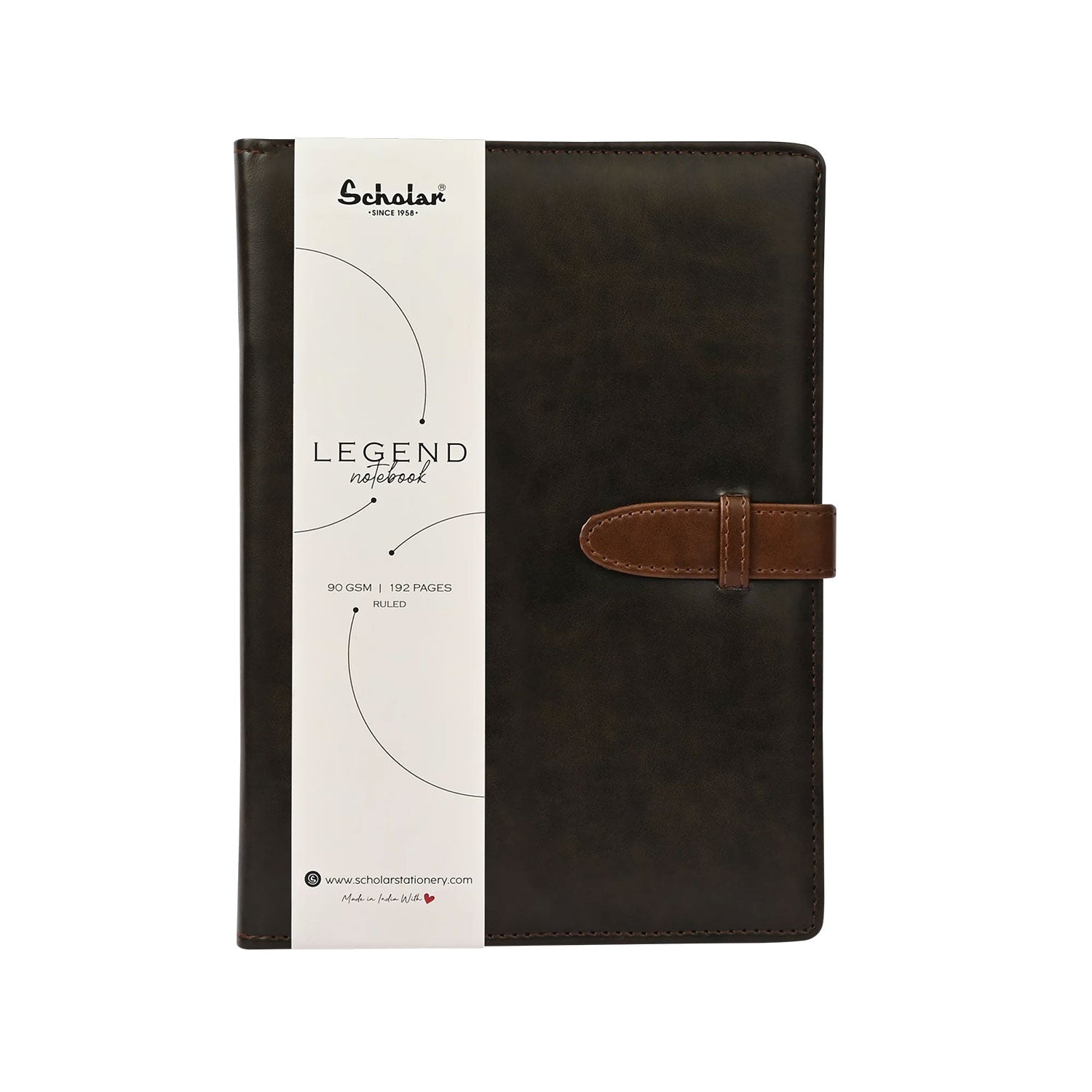 Scholar Legend Charcoal Notebook - A5, Ruled