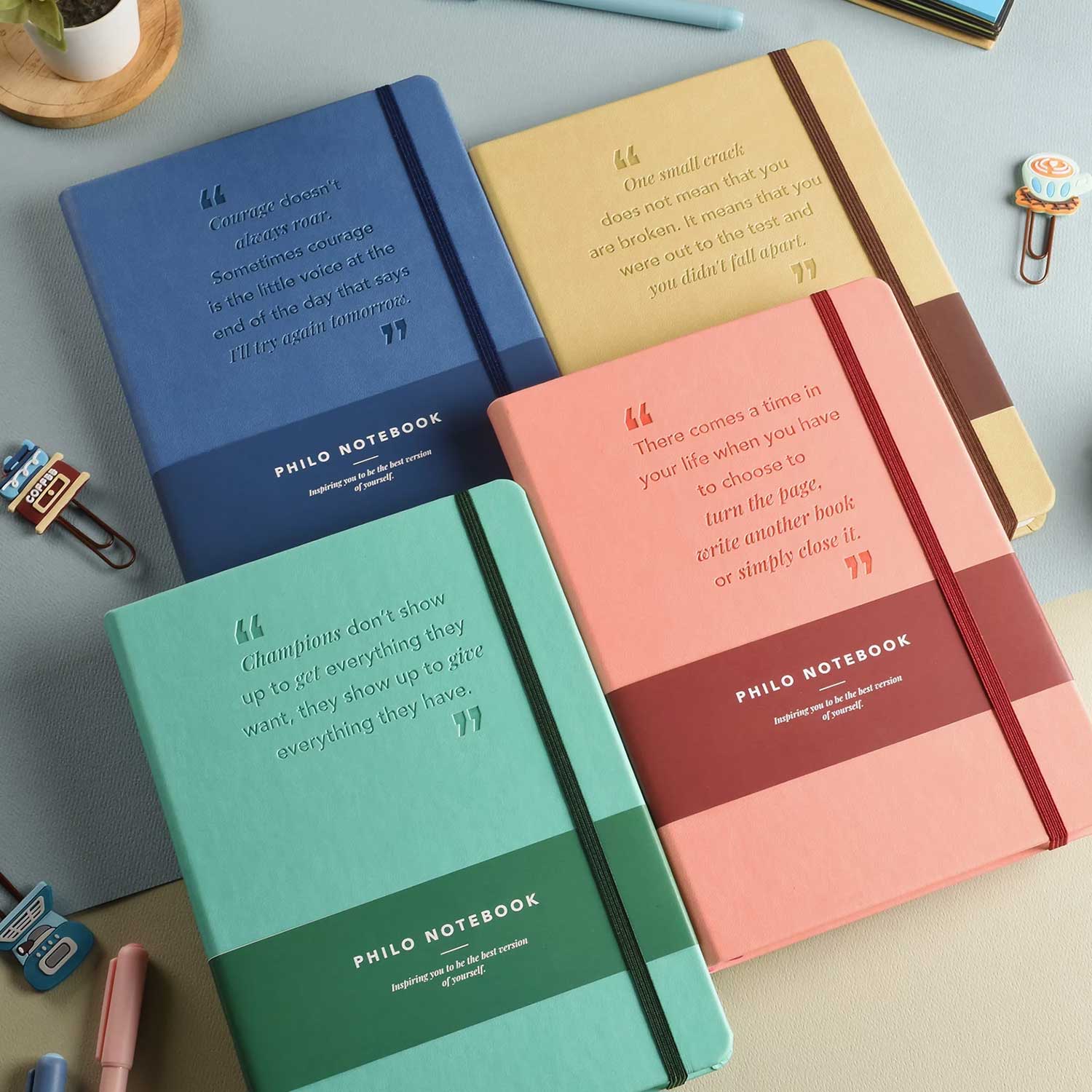 Scholar Philo Salmon Pink Notebook - A5, Ruled