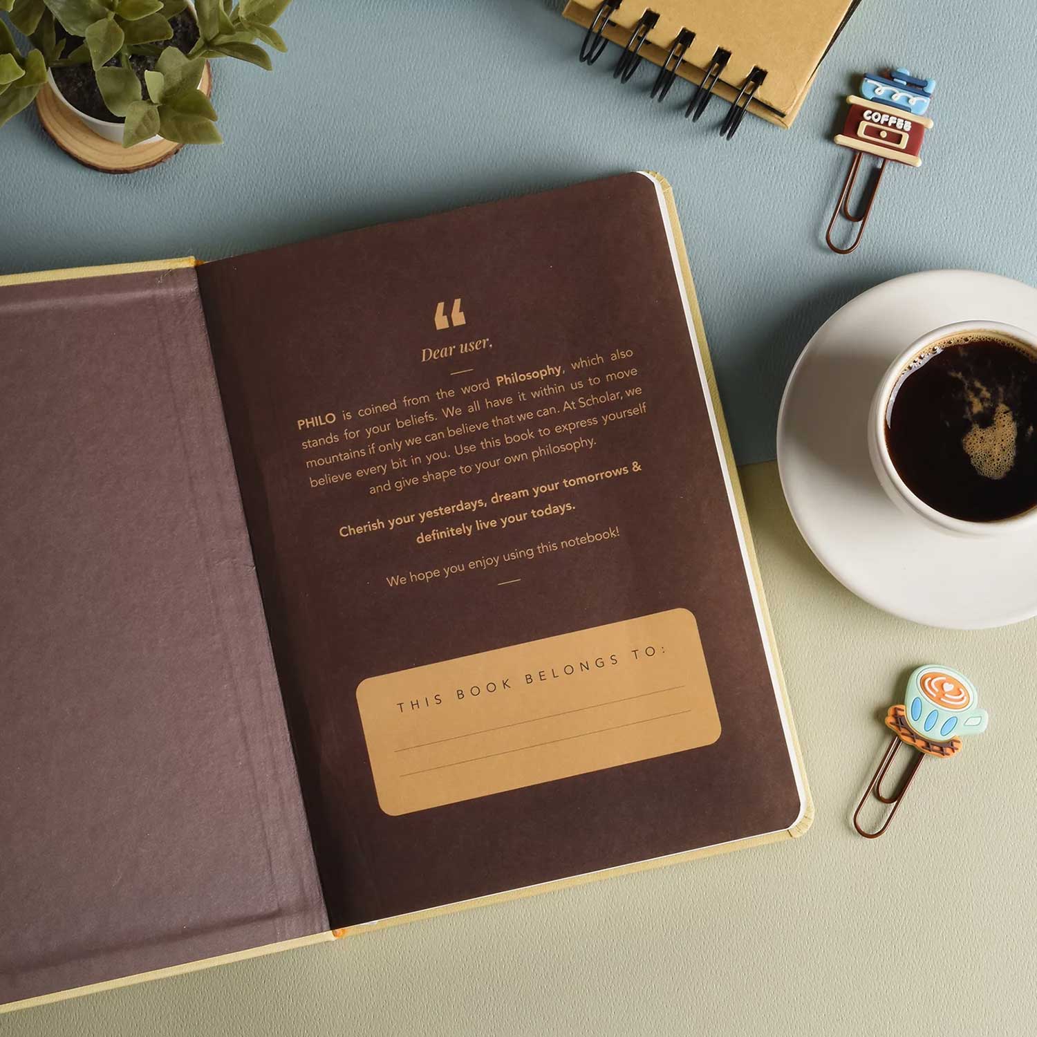 Scholar Philo Sand Notebook - A5, Ruled