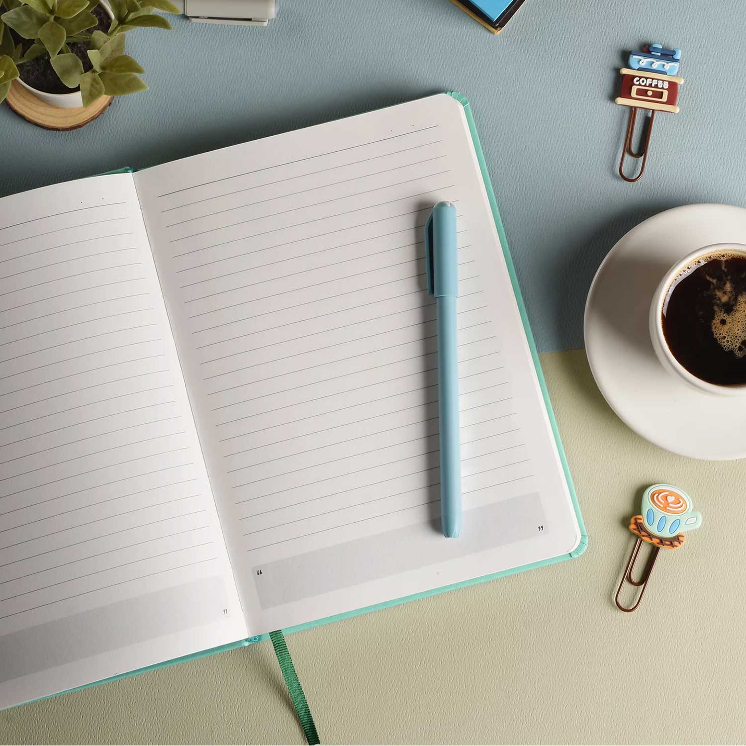 Scholar Philo Seafoam Green Notebook - A5, Ruled