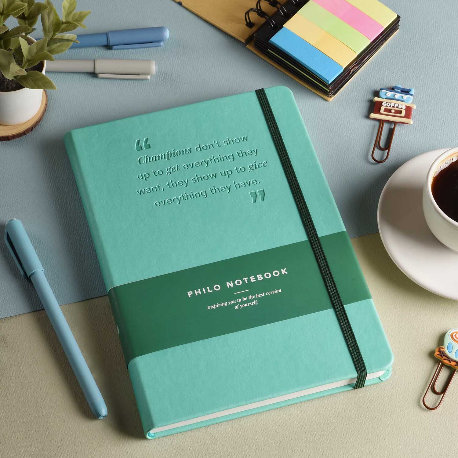 Scholar Philo Seafoam Green Notebook - A5, Ruled
