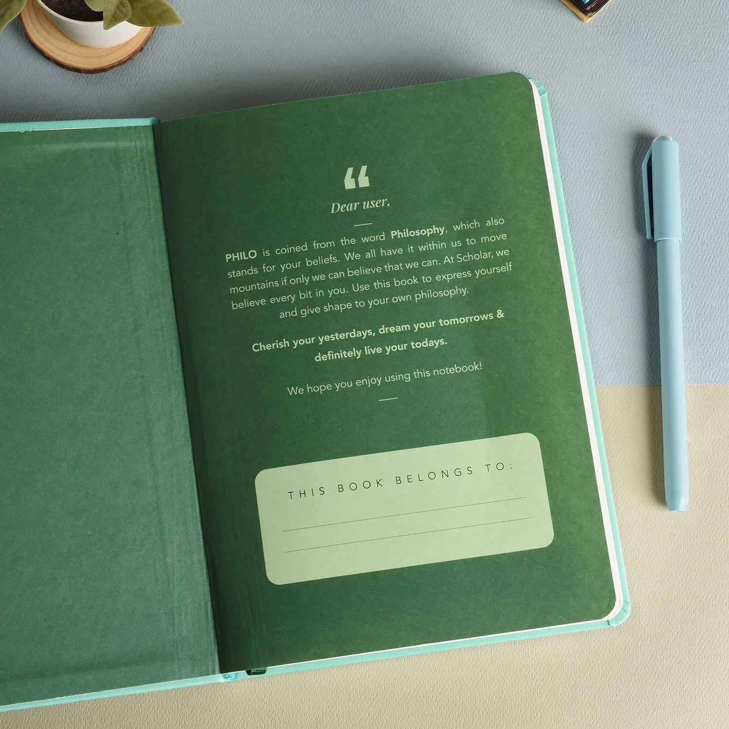 Scholar Philo Seafoam Green Notebook - A5, Ruled
