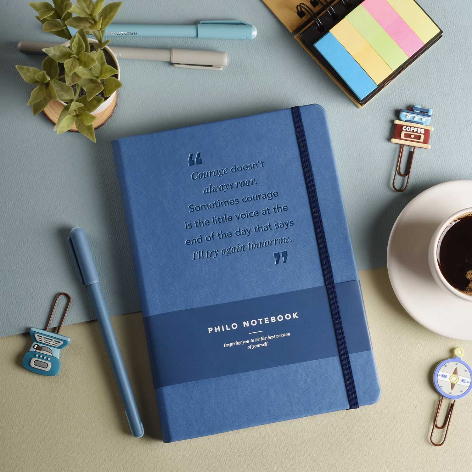 Scholar Philo Tropical Blue Notebook - A5, Ruled