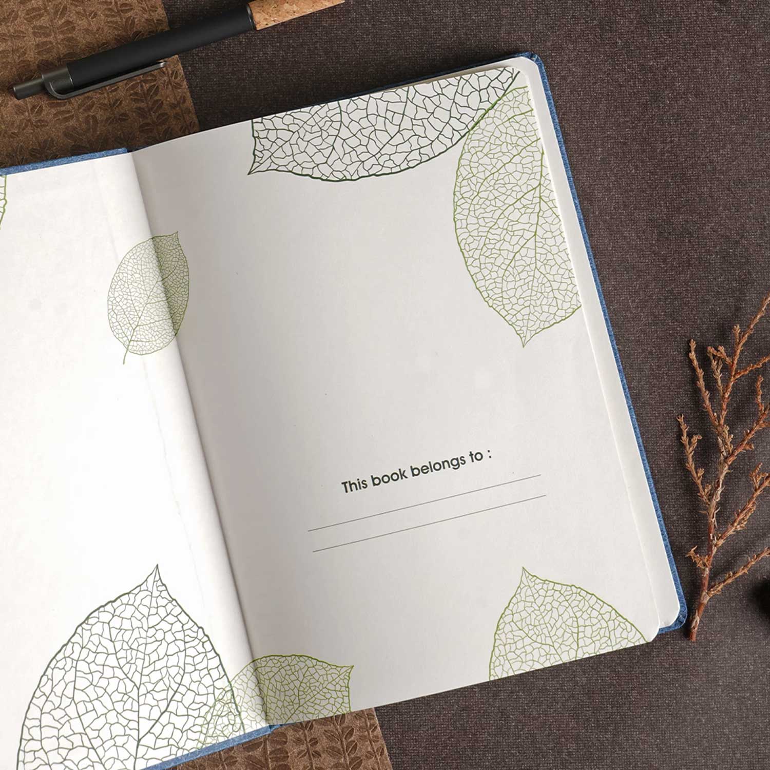 Scholar Teak Blue Notebook - A5, Ruled