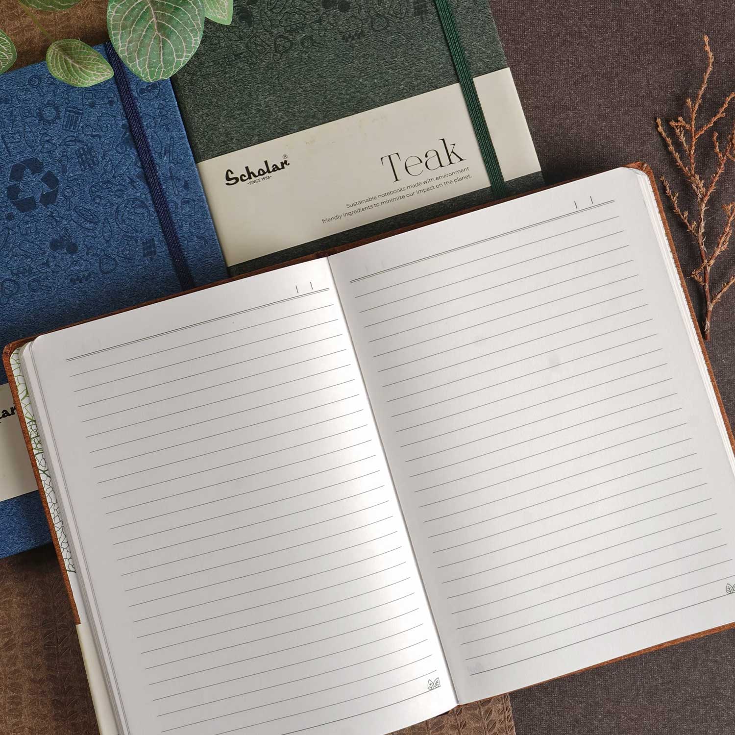 Scholar Teak Brown Notebook - A5, Ruled