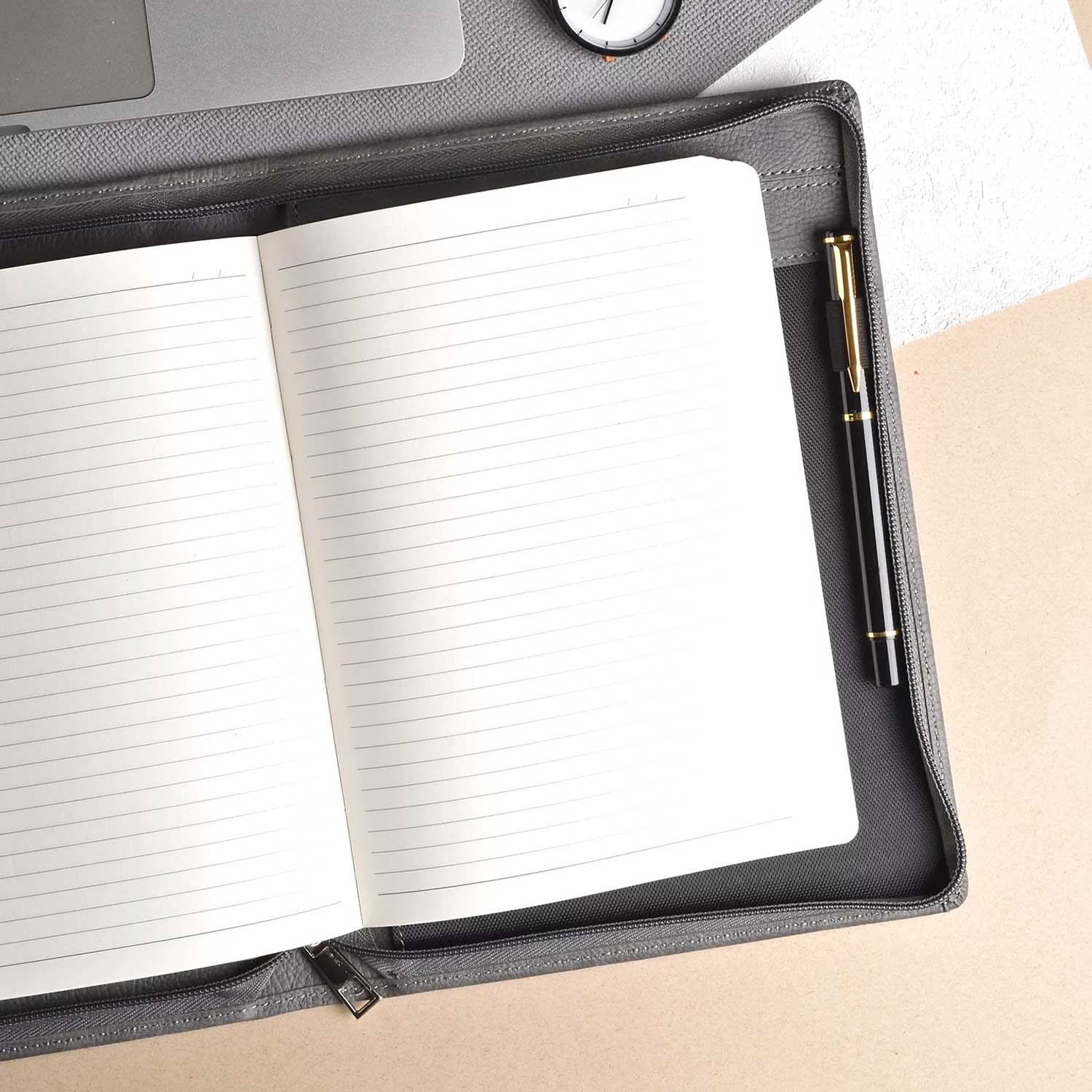 Scholar Vivant Folder Grey Notebook - A5, Ruled