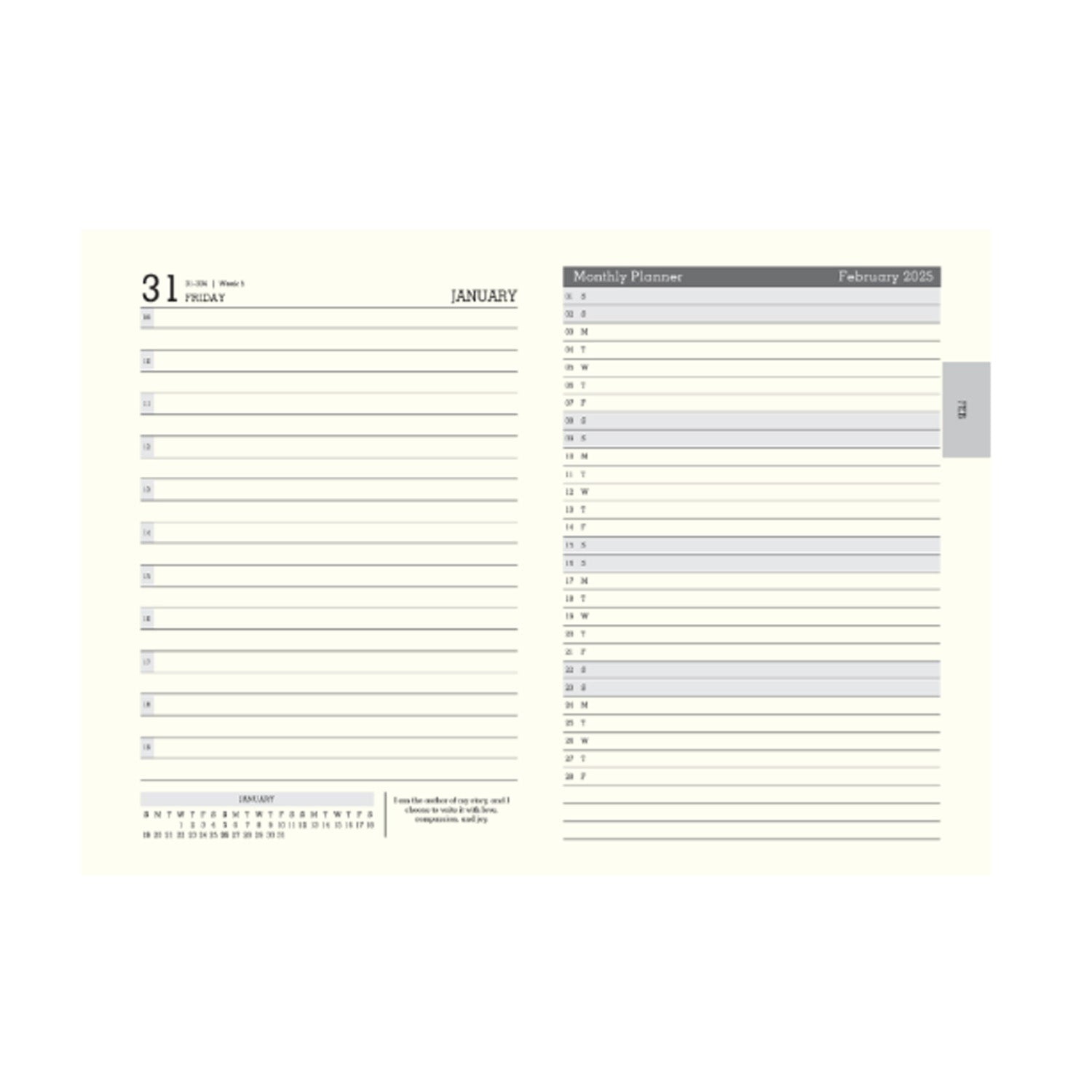 Scholar Eco 2025 A5 Daily Planner – Blue