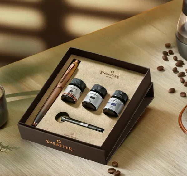 Sheaffer Gift set 100 Coffee Edition Fountain Pen with 3 Ink Vials