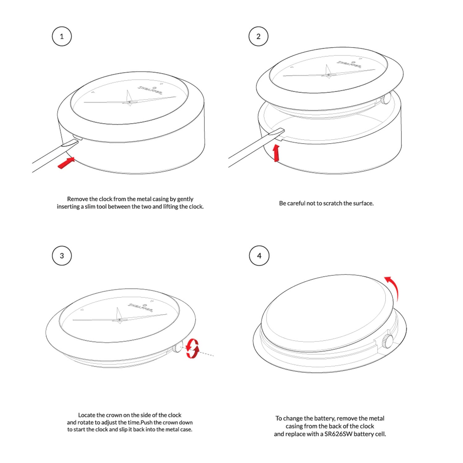 Sheaffer Gift Set - 100 Series Bright Chrome GT Ball Pen with Table Clock