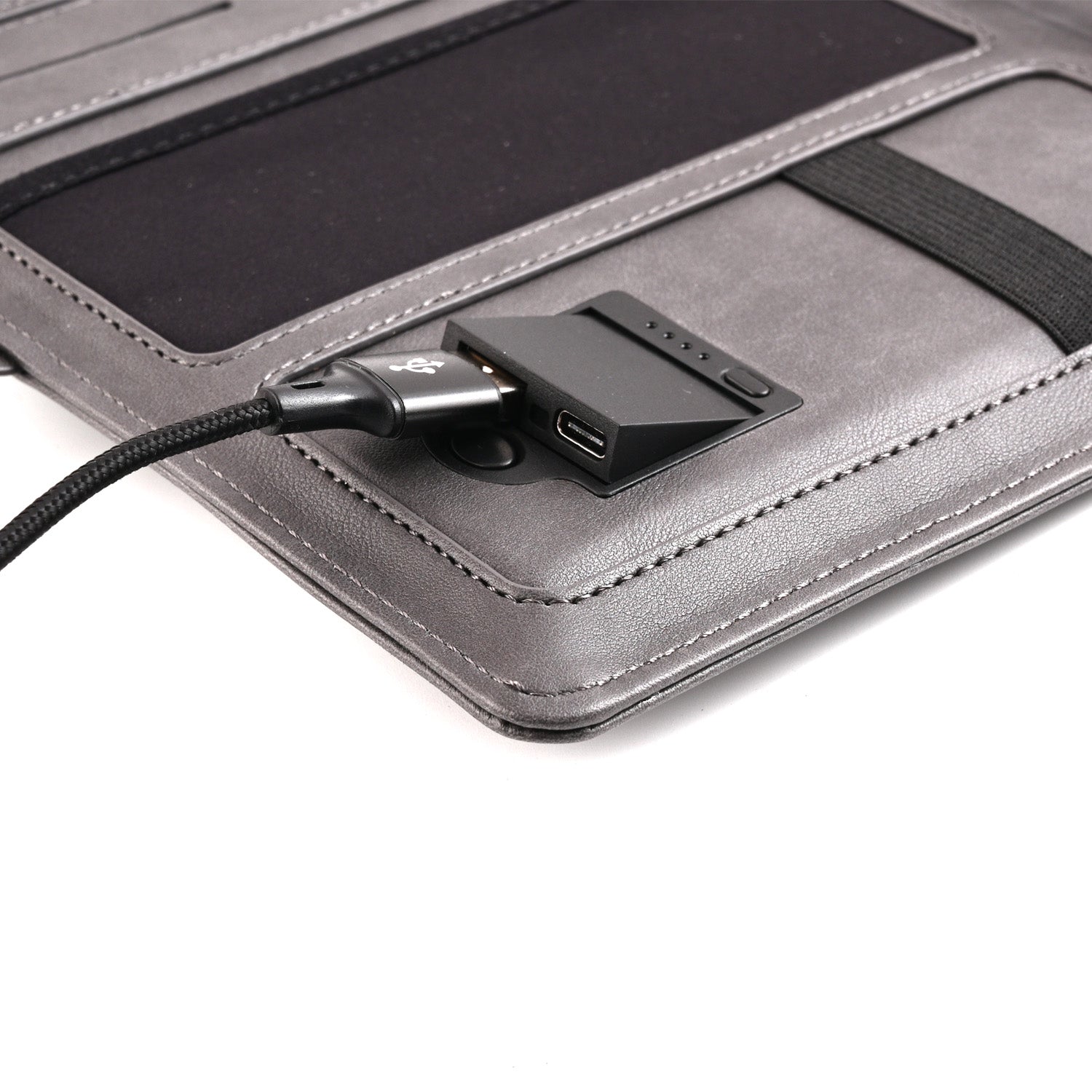 Sheaffer Superbook Organizer with Wireless Charging + 12000 mAh Powerbank and 16GB Pendrive - Grey