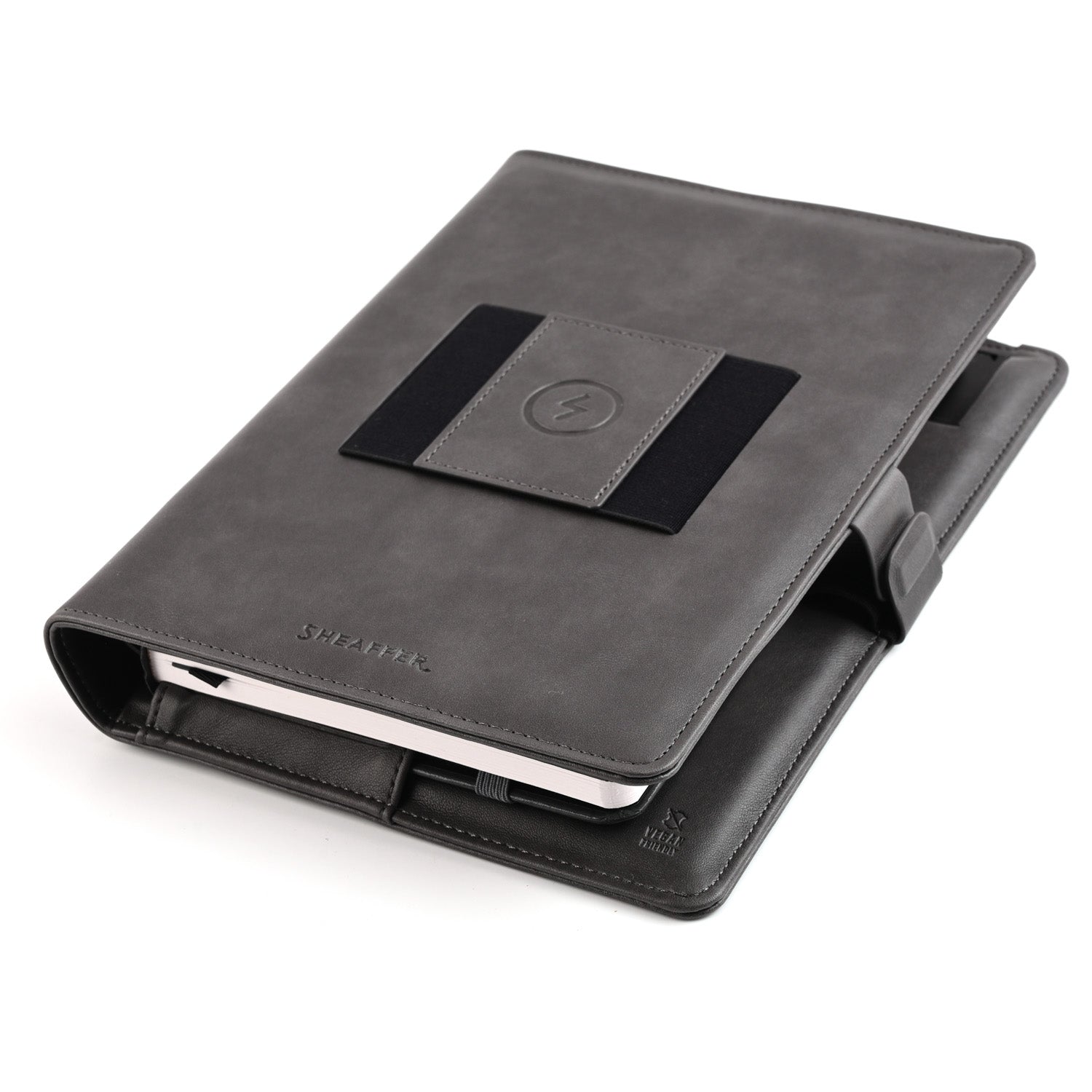 Sheaffer Superbook Organizer with Wireless Charging + 12000 mAh Powerbank and 16GB Pendrive - Grey