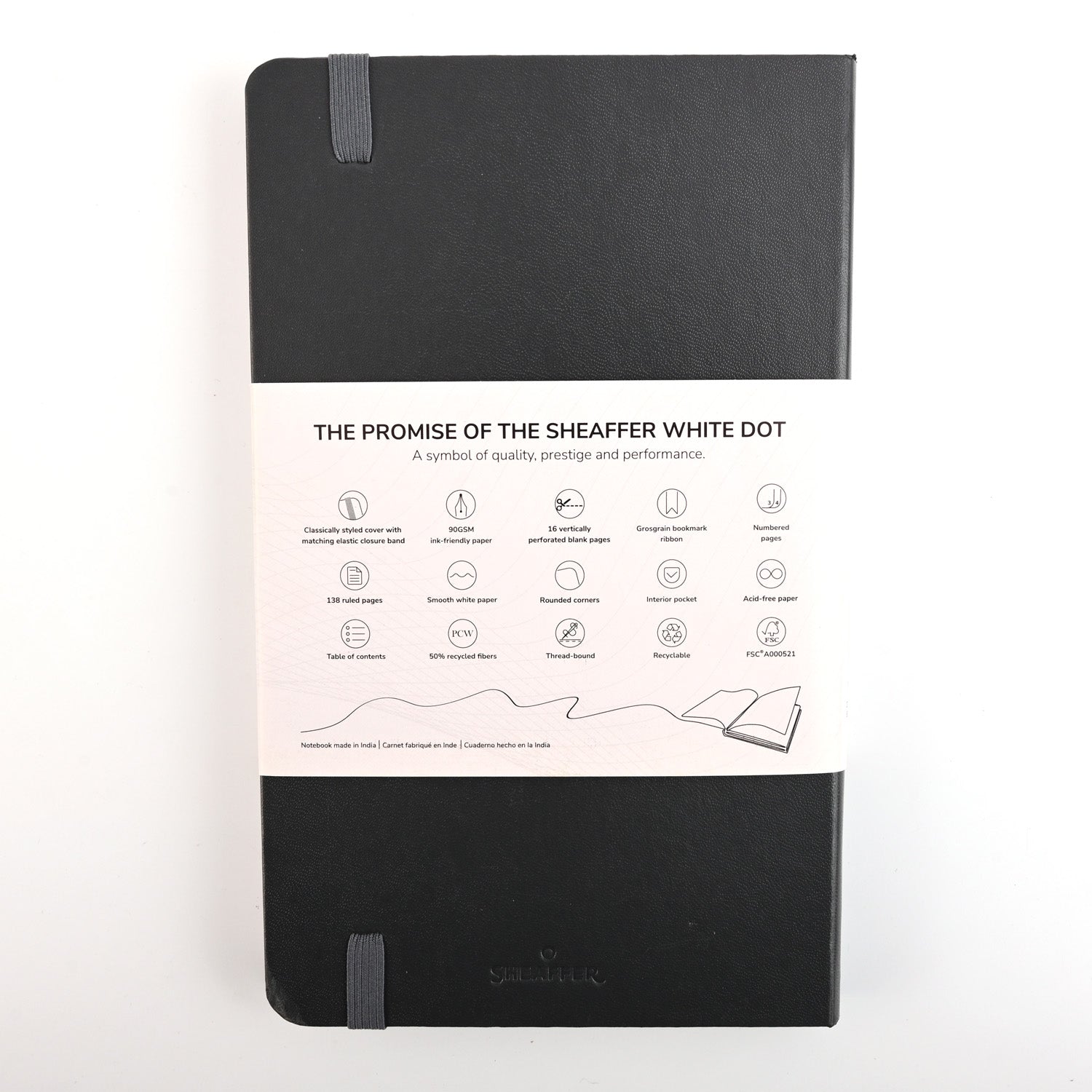 Sheaffer Superbook Organizer with Wireless Charging + 12000 mAh Powerbank and 16GB Pendrive - Grey