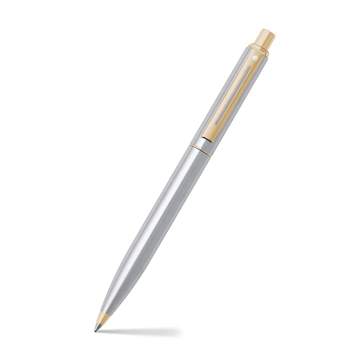 Sheaffer Sentinel Brushed Chrome Ballpoint pen with Gold Tone Trim