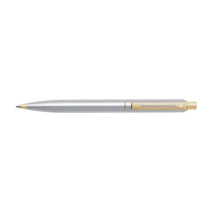 Sheaffer Sentinel Brushed Chrome Ballpoint pen with Gold Tone Trim