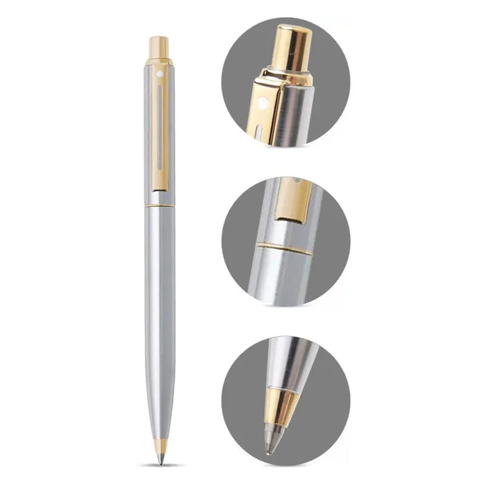 Sheaffer Sentinel Brushed Chrome Ballpoint pen with Gold Tone Trim
