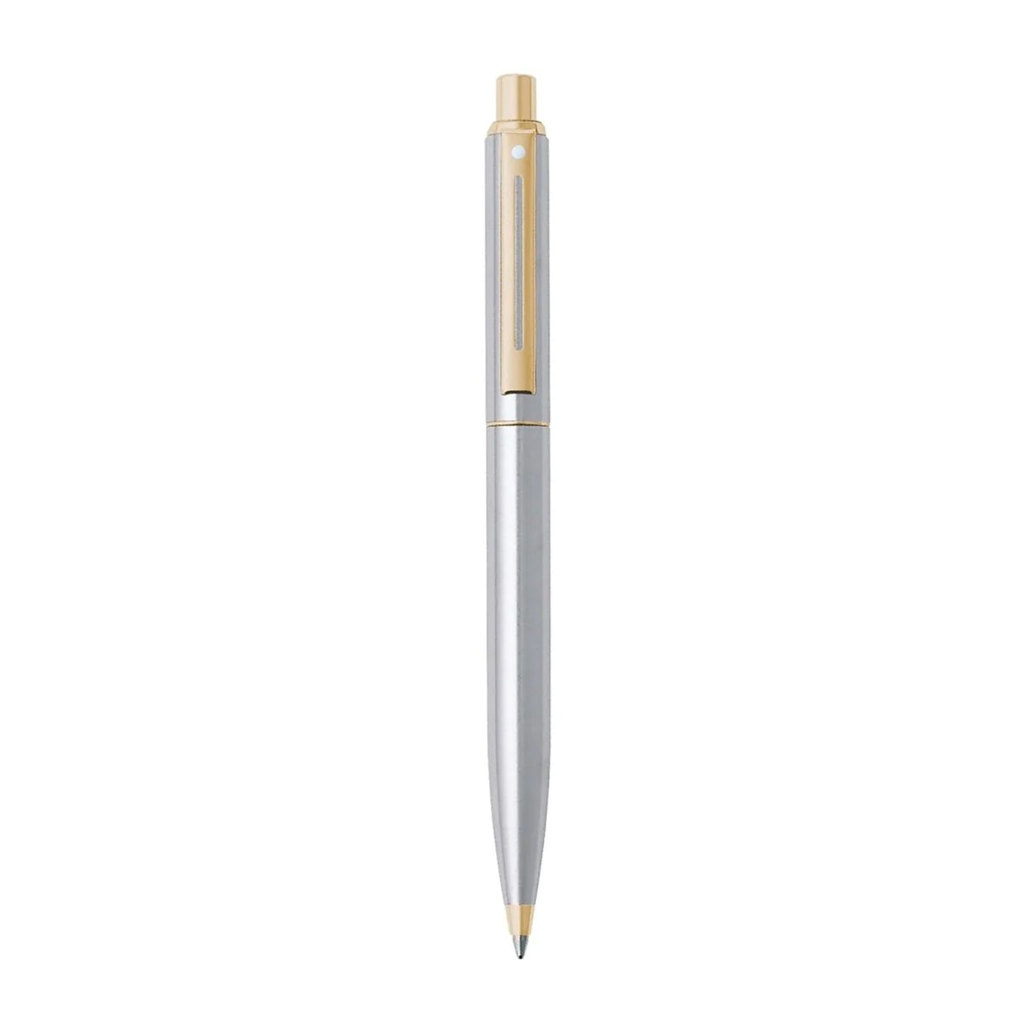 Sheaffer Sentinel Brushed Chrome Ballpoint pen with Gold Tone Trim